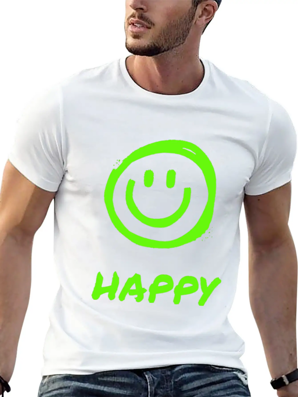 HAPPY Unisex Casual T-Shirt – Clean Design For Daily Comfort