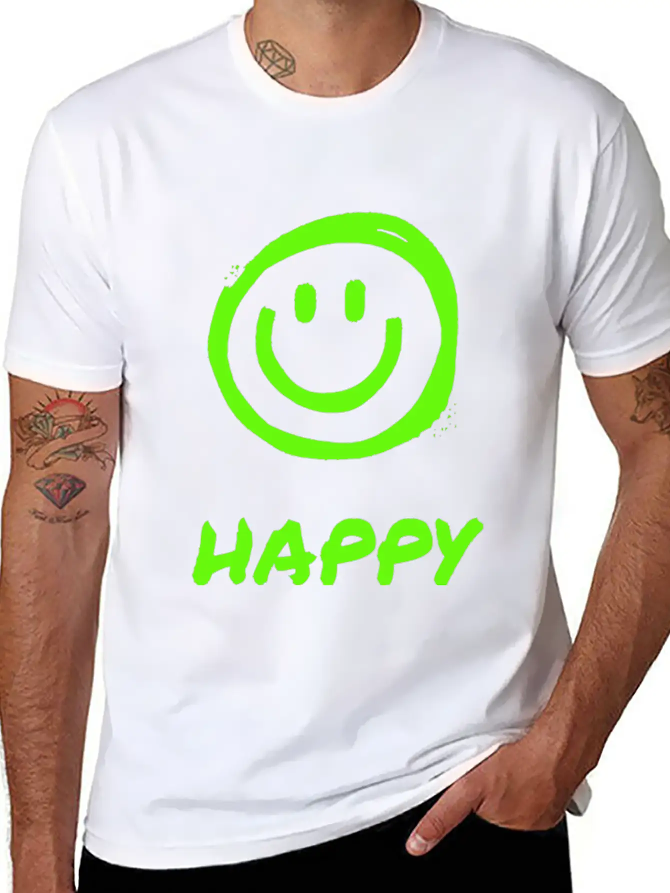 HAPPY Unisex Casual T-Shirt – Clean Design For Daily Comfort