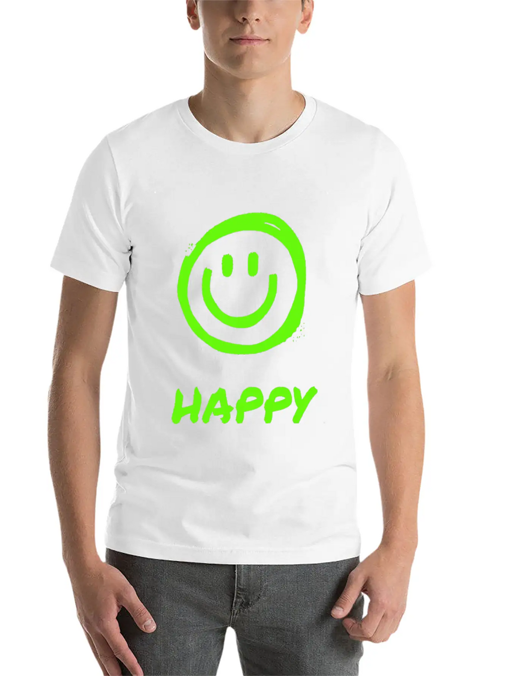 HAPPY Unisex Casual T-Shirt – Clean Design For Daily Comfort
