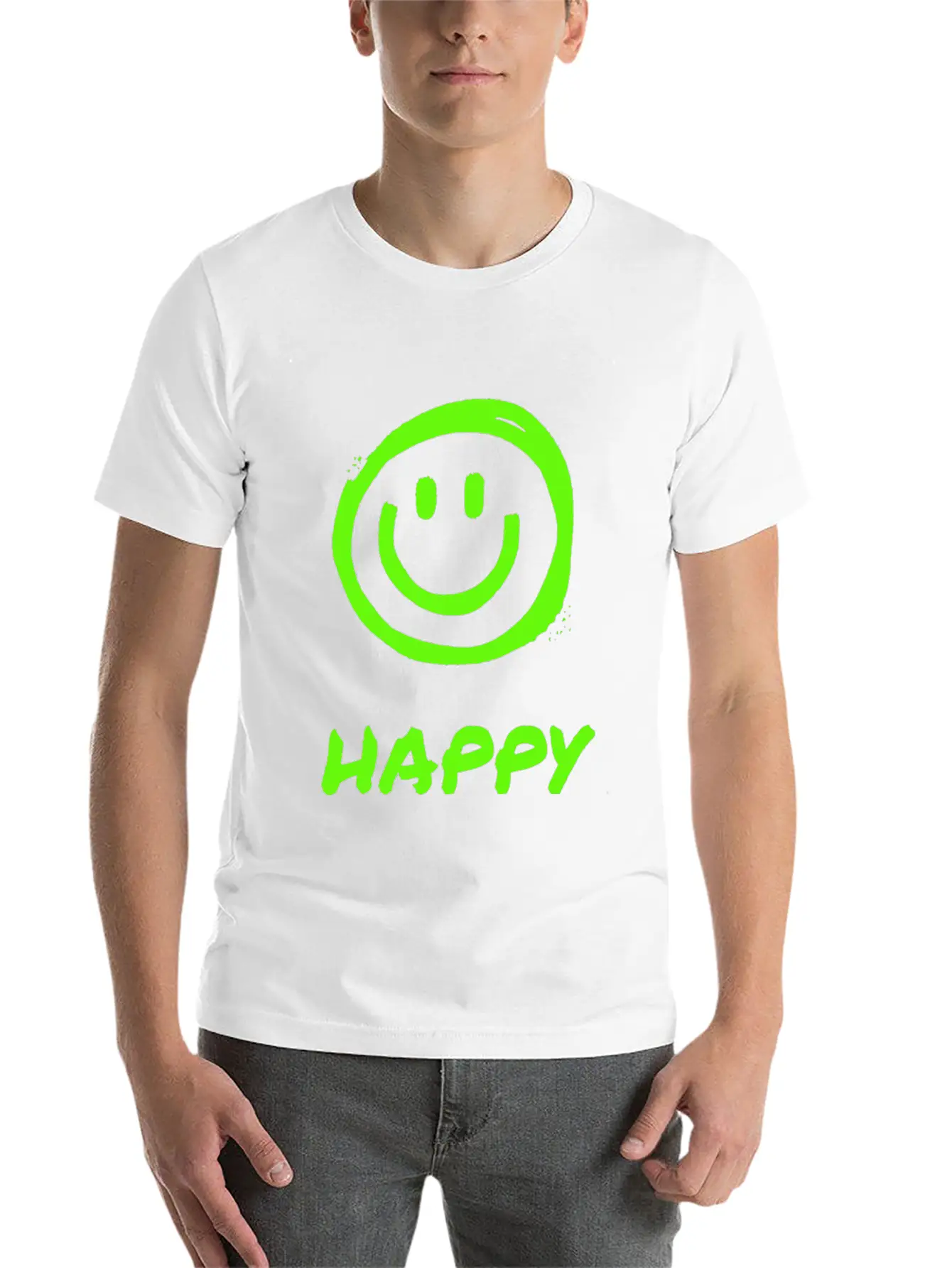 HAPPY Unisex Casual T-Shirt – Clean Design For Daily Comfort