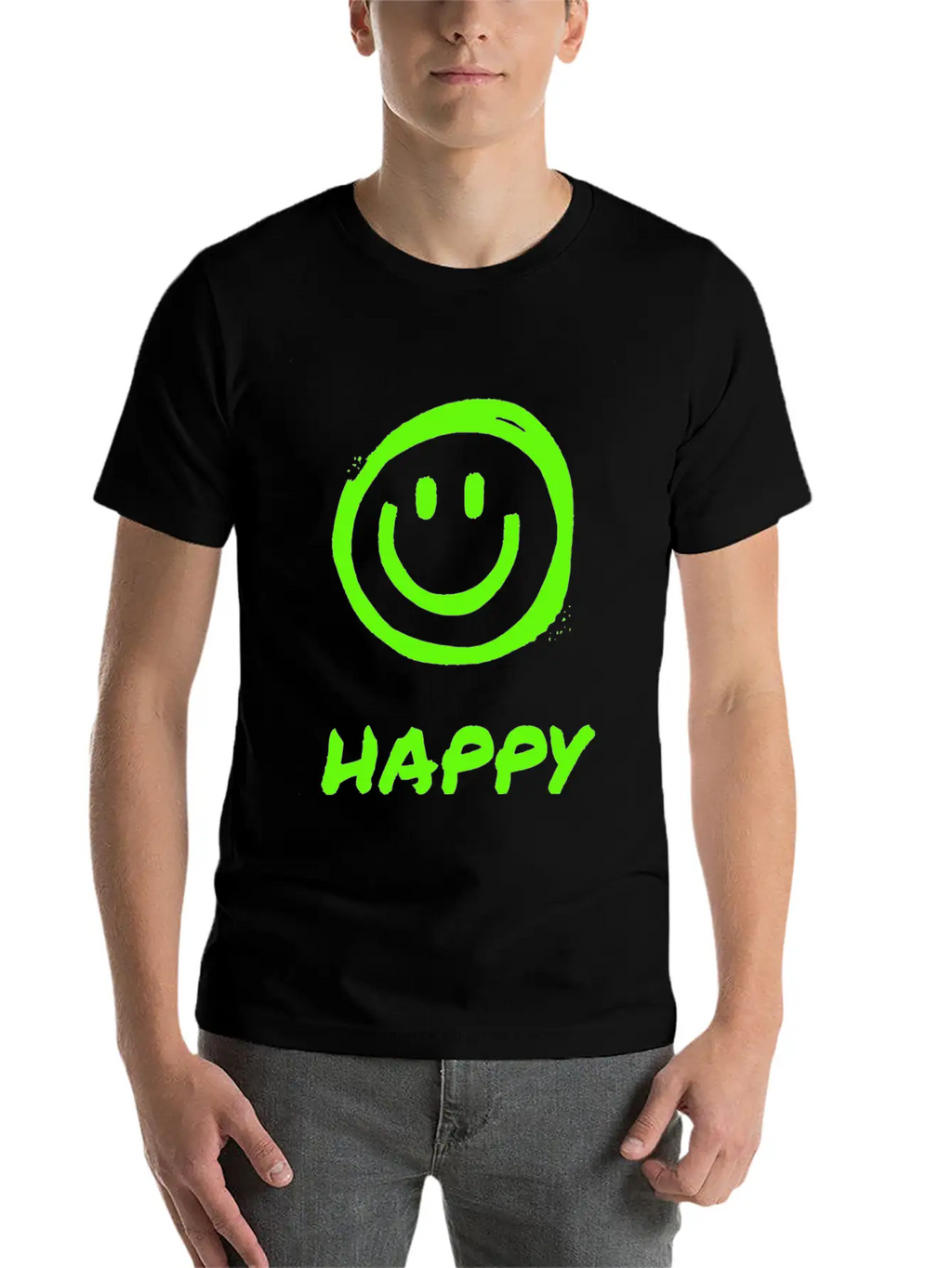 HAPPY Unisex Casual T-Shirt – Clean Design For Daily Comfort