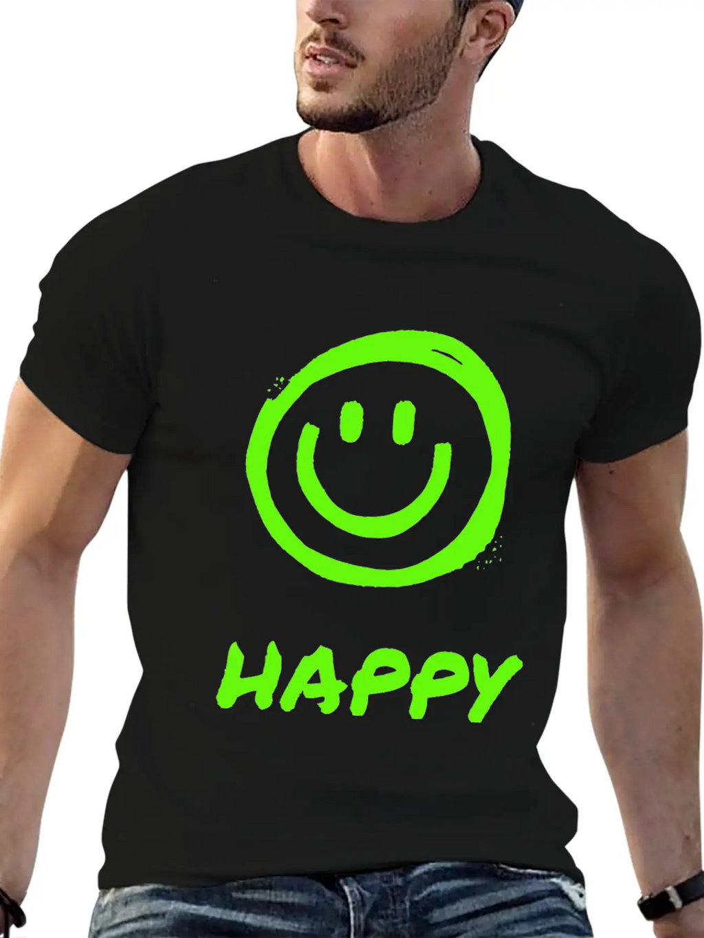HAPPY Unisex Casual T-Shirt – Clean Design For Daily Comfort