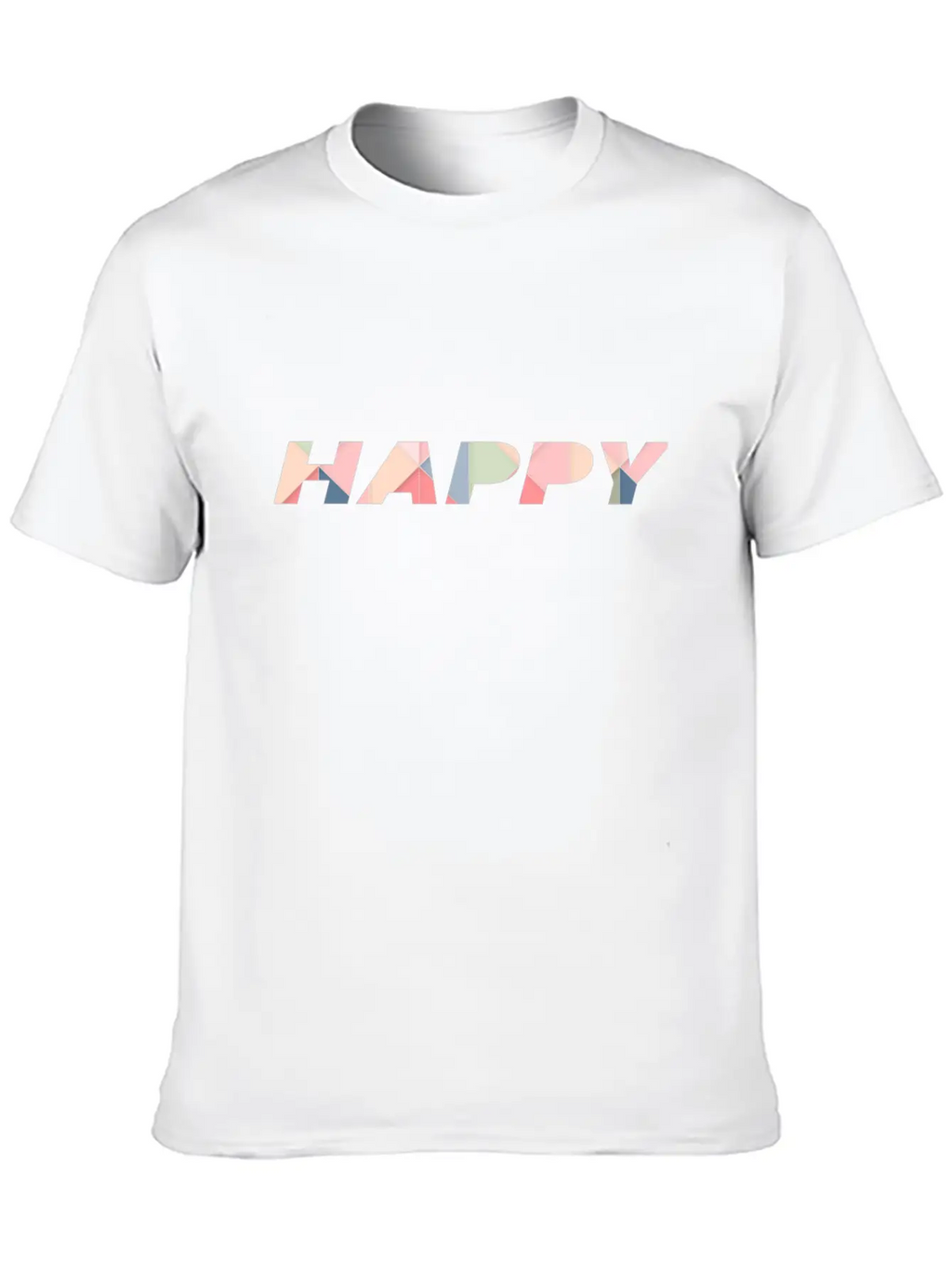 HAPPY Unisex Short Sleeve Soft Cotton T-Shirt – Casual Everyday Wear