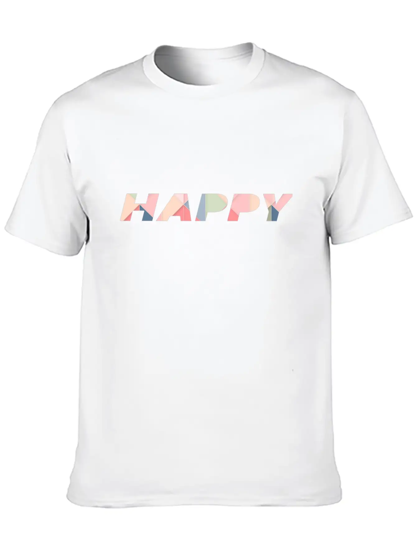 HAPPY Unisex Short Sleeve Soft Cotton T-Shirt – Casual Everyday Wear