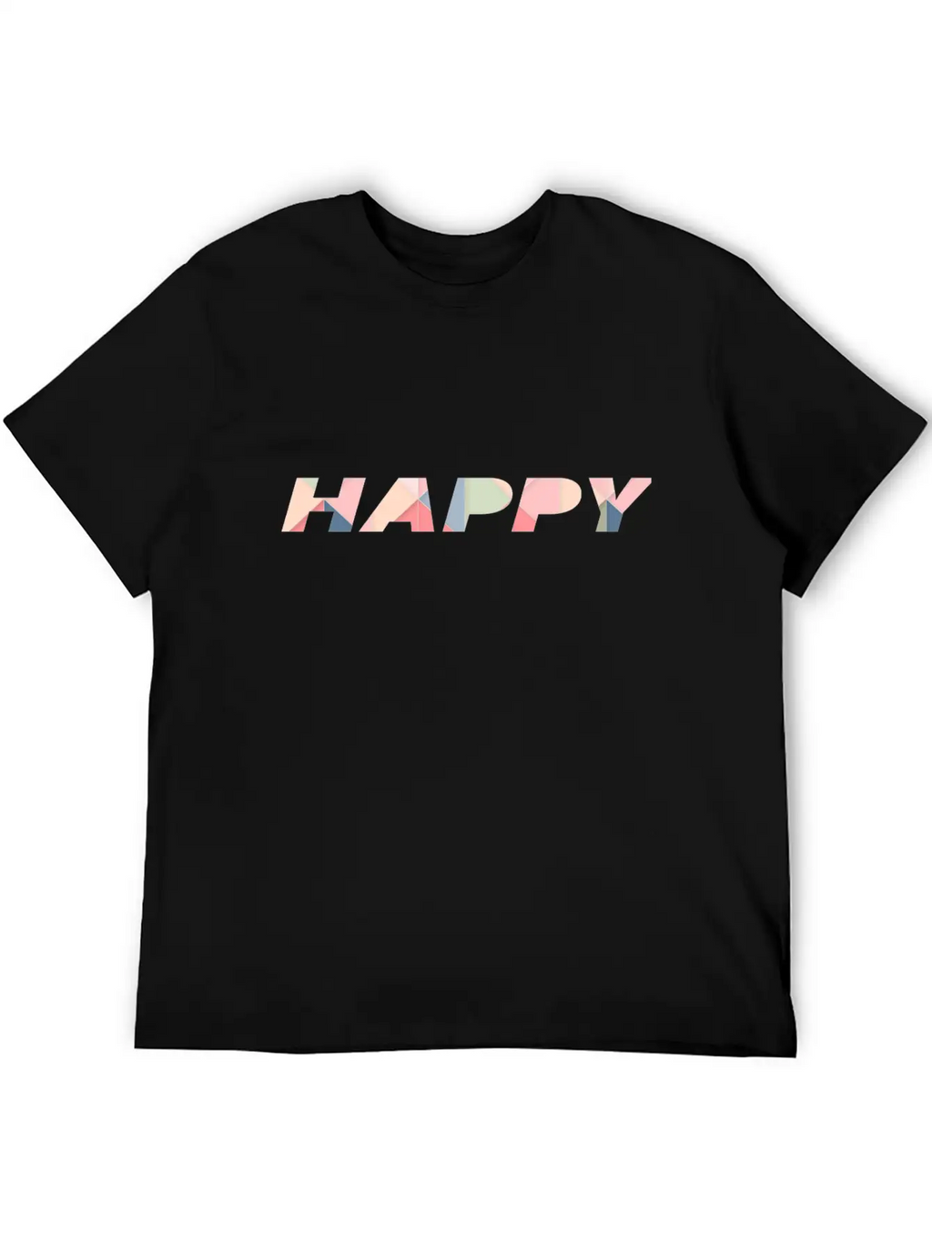 HAPPY Unisex Short Sleeve Soft Cotton T-Shirt – Casual Everyday Wear