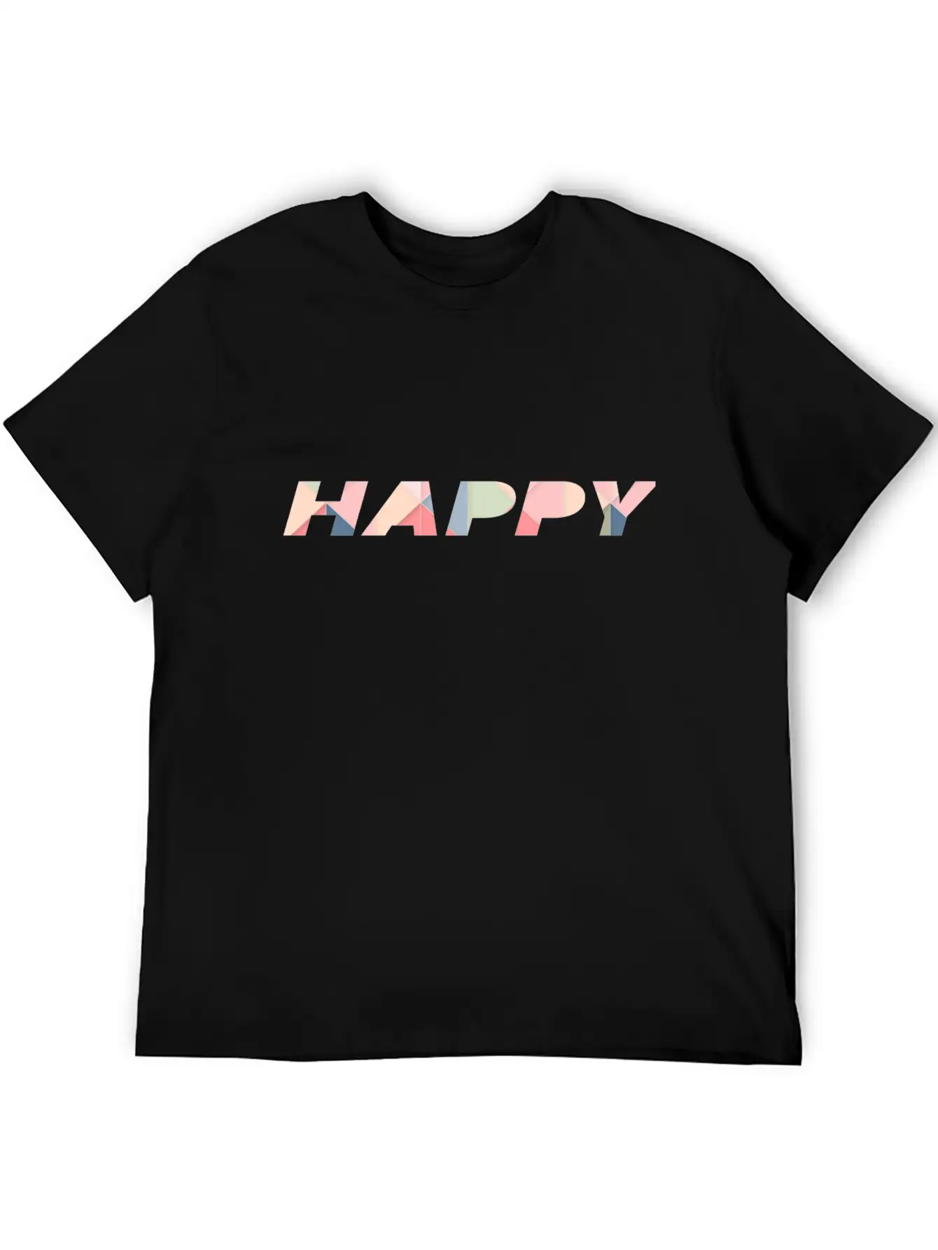 HAPPY Unisex Short Sleeve Soft Cotton T-Shirt – Casual Everyday Wear