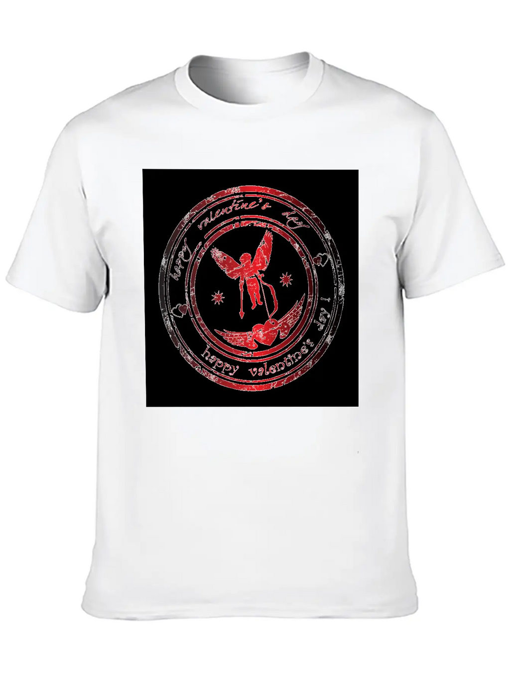 Happy Valentine's Day Image Unisex Casual T-Shirt – Clean Design For Daily Comfort