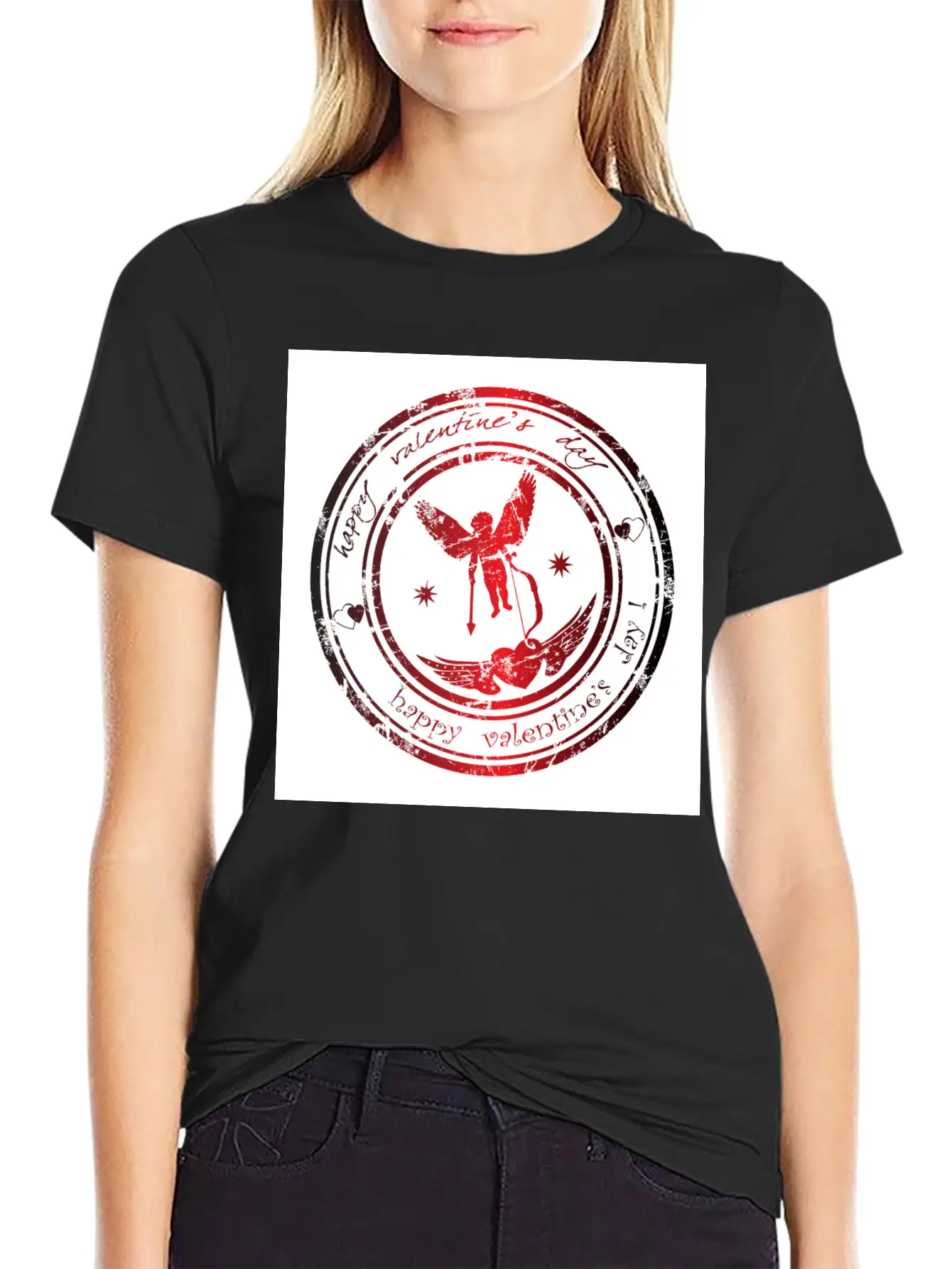 Happy Valentine's Day Image Unisex Casual T-Shirt – Clean Design For Daily Comfort