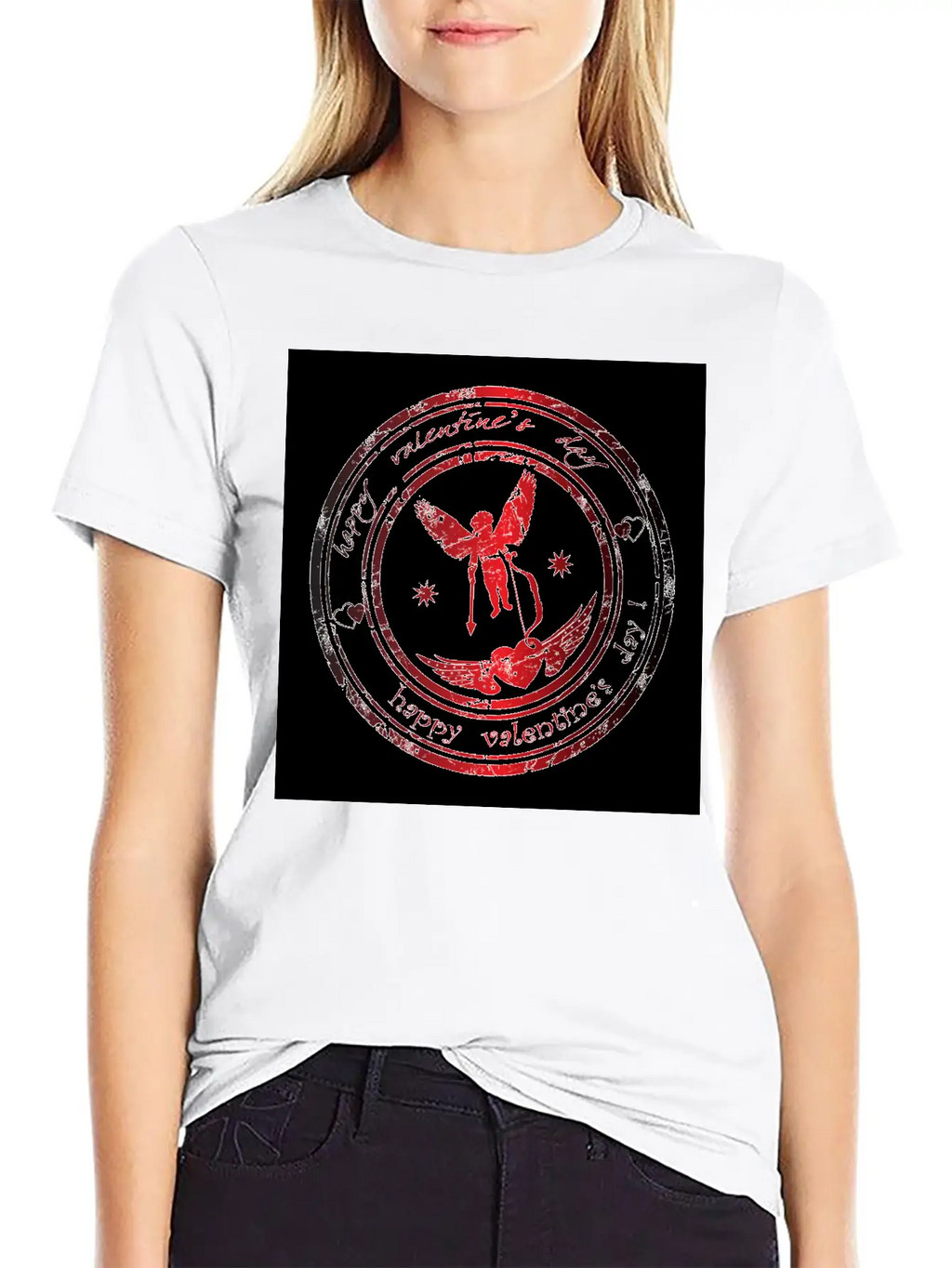 Happy Valentine's Day Image Unisex Casual T-Shirt – Clean Design For Daily Comfort