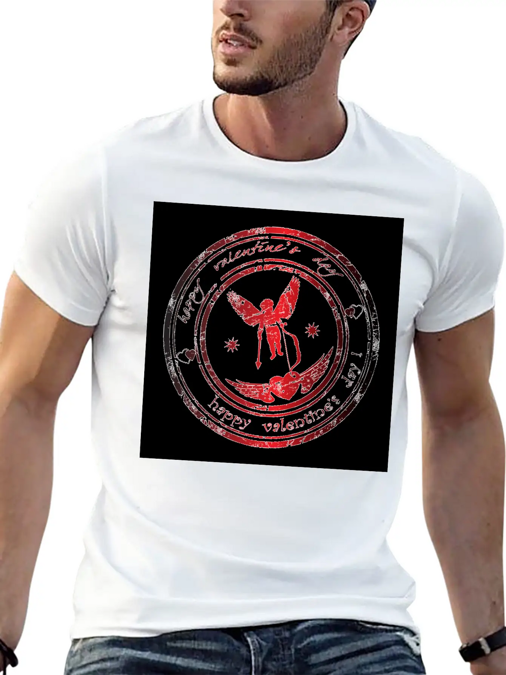 Happy Valentine's Day Image Unisex Casual T-Shirt – Clean Design For Daily Comfort