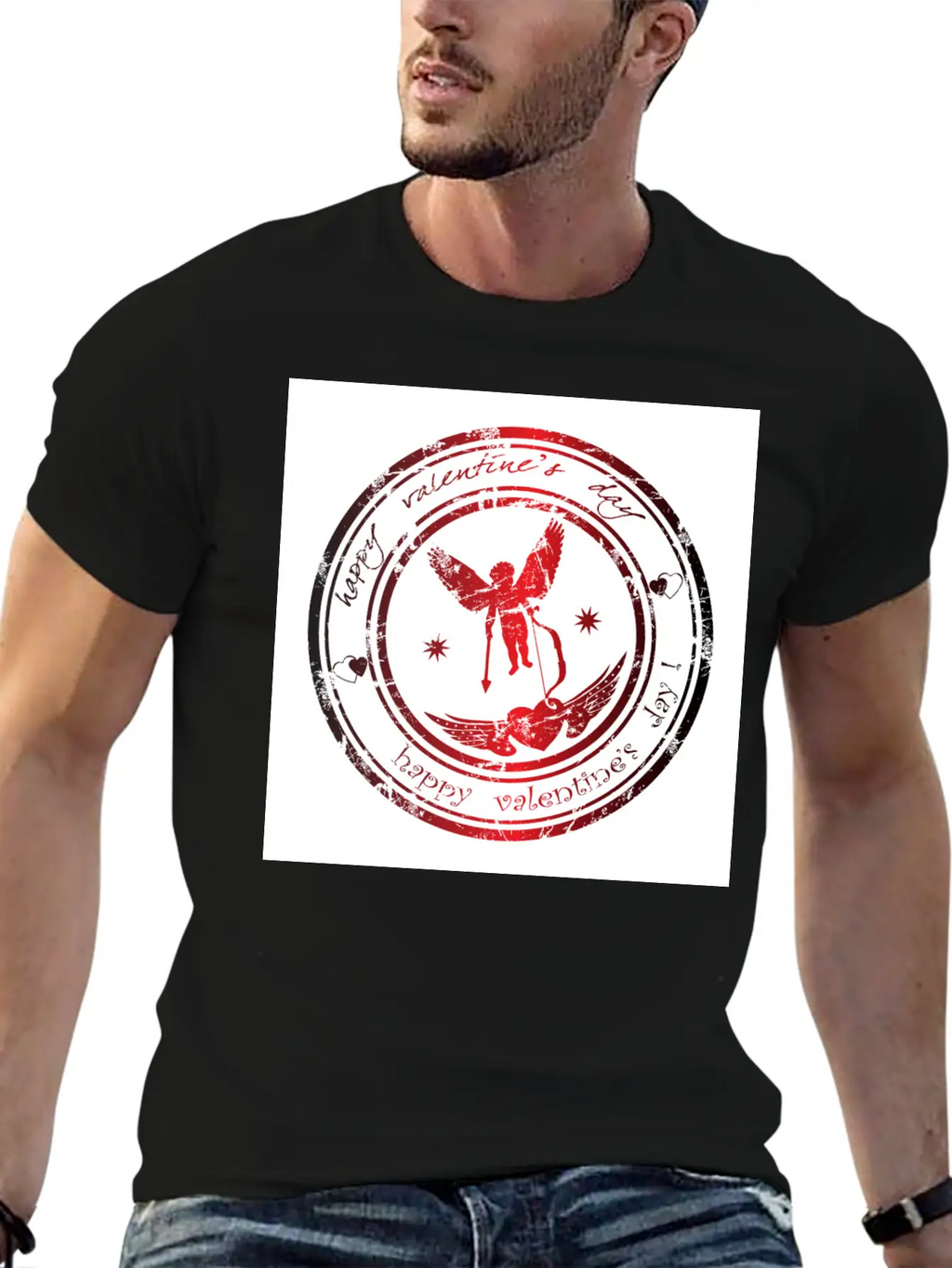 Happy Valentine's Day Image Unisex Casual T-Shirt – Clean Design For Daily Comfort