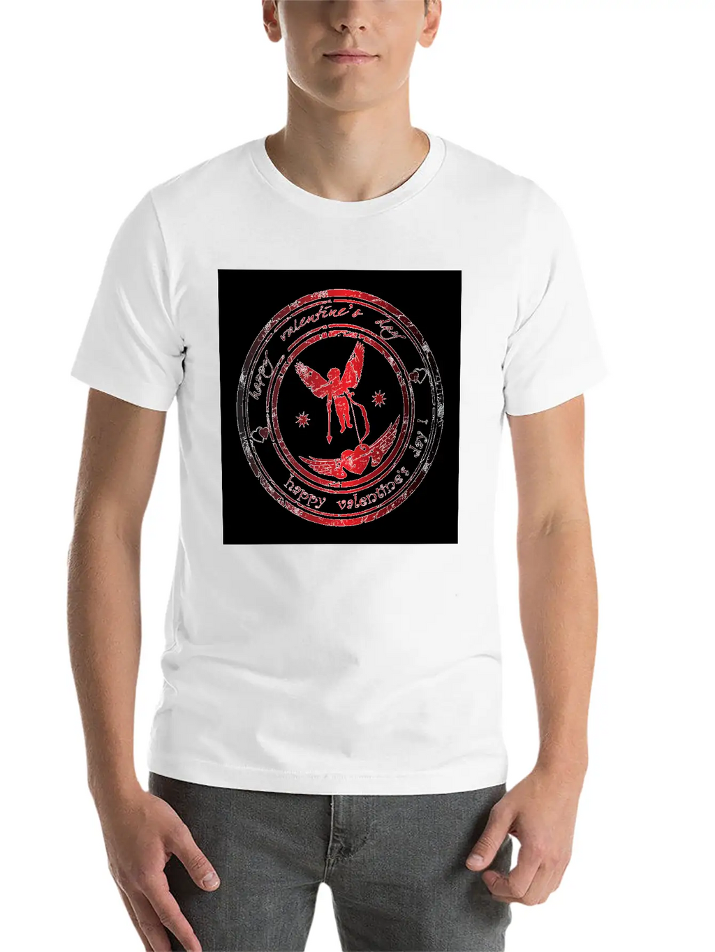 Happy Valentine's Day Image Unisex Casual T-Shirt – Clean Design For Daily Comfort
