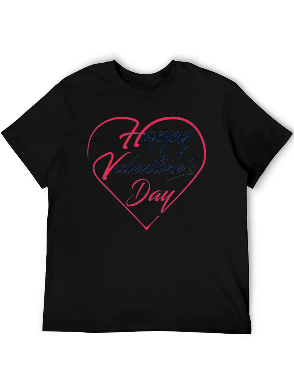 Happy Valentine's Day Unisex Short Sleeve Soft Cotton T-Shirt – Casual Everyday Wear