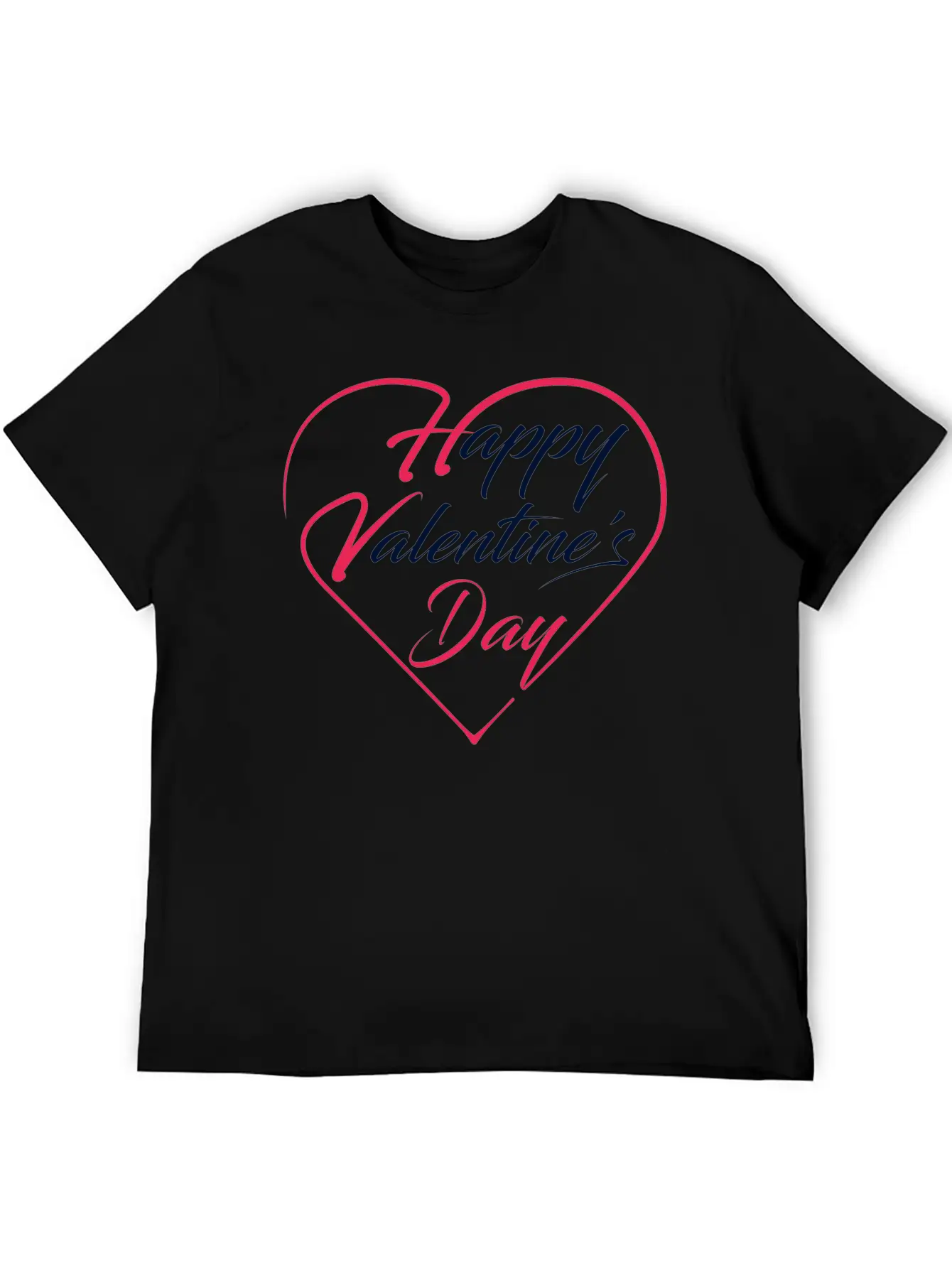 Happy Valentine's Day Unisex Short Sleeve Soft Cotton T-Shirt – Casual Everyday Wear