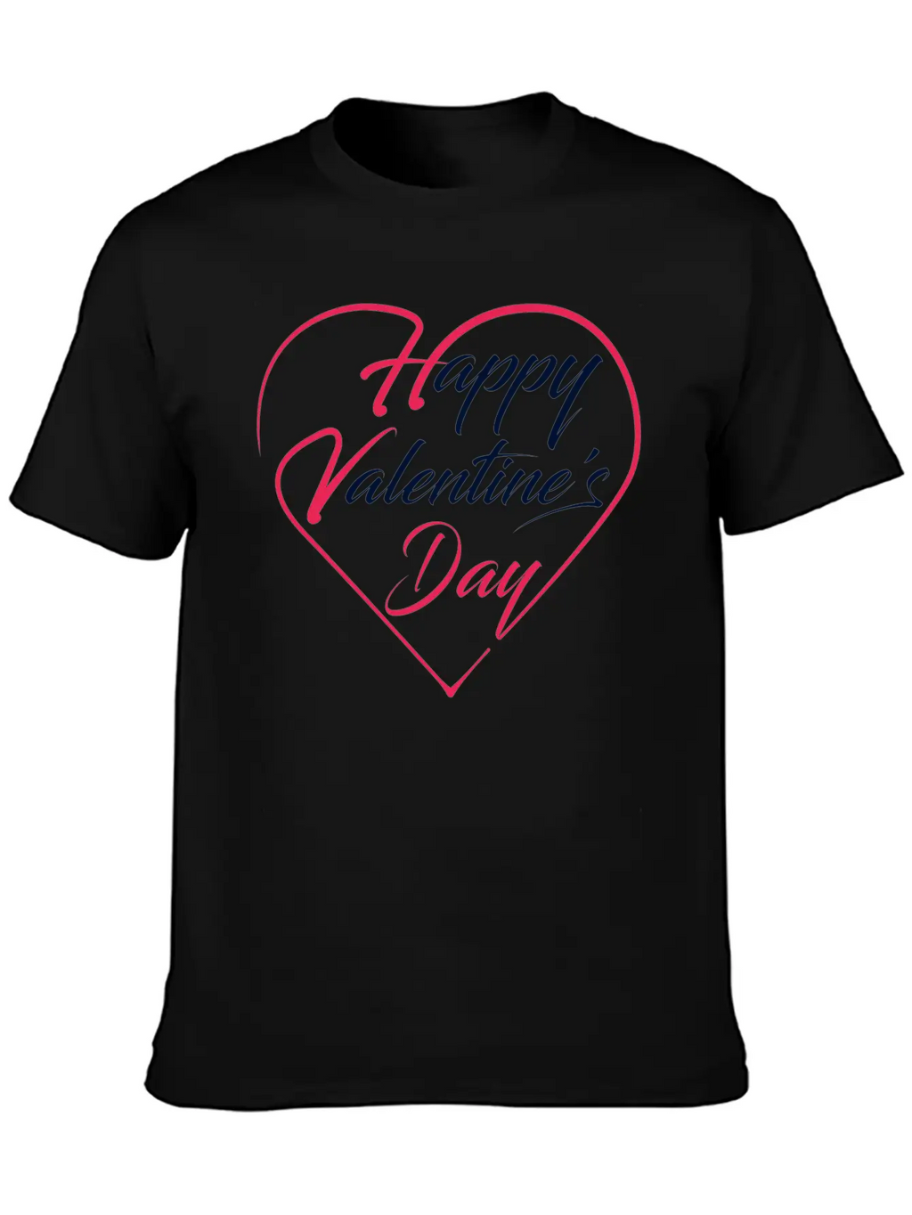 Happy Valentine's Day Unisex Short Sleeve Soft Cotton T-Shirt – Casual Everyday Wear