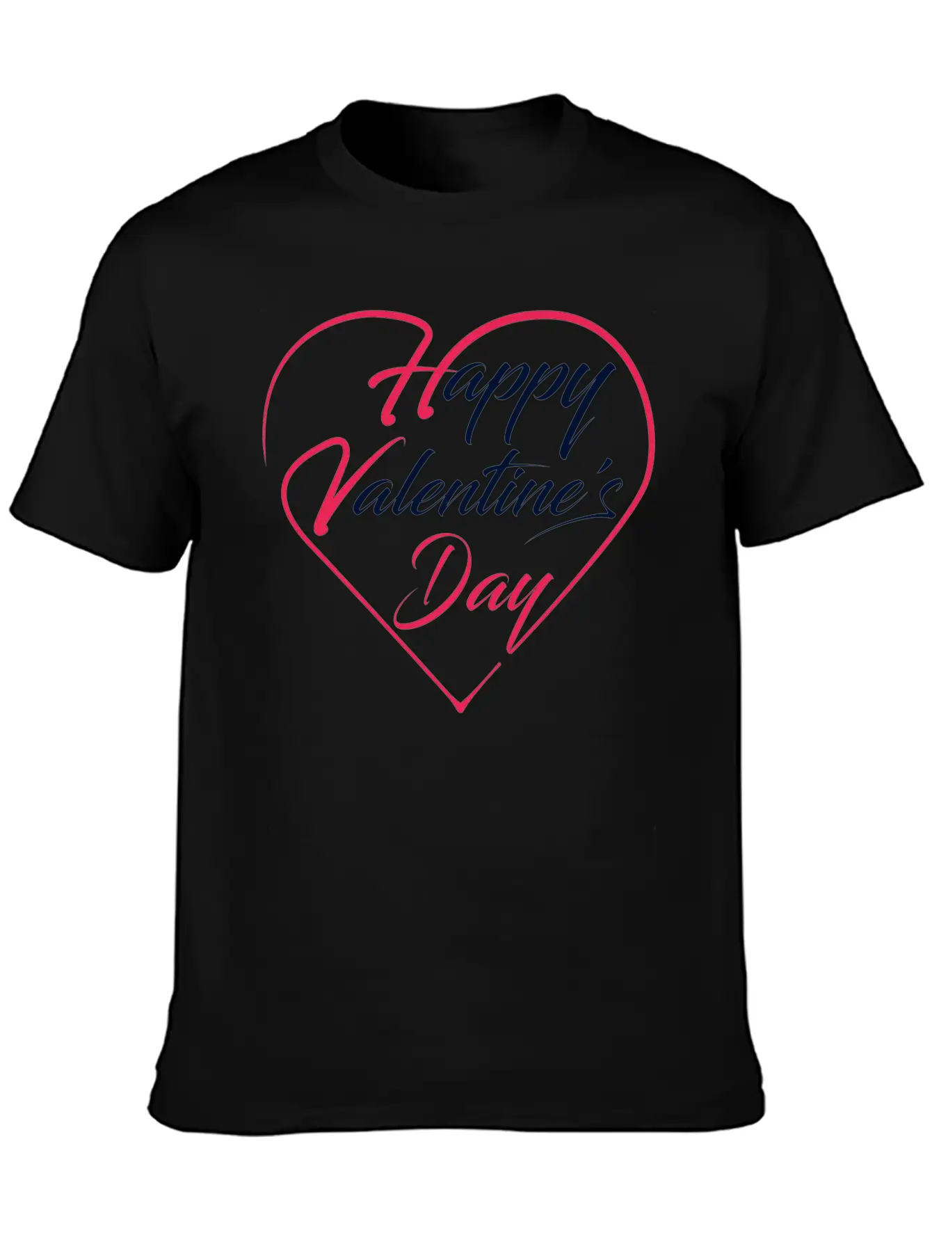 Happy Valentine's Day Unisex Short Sleeve Soft Cotton T-Shirt – Casual Everyday Wear