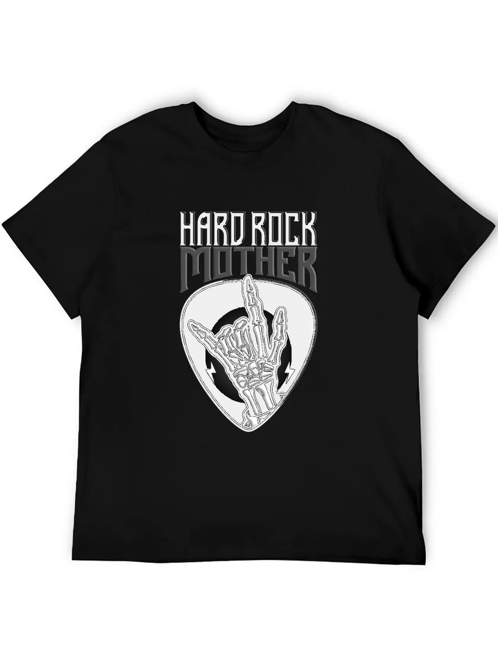 Hard Rock Mother Rock Hand Sign Unisex Short Sleeve Soft Cotton T-Shirt – Casual Everyday Wear