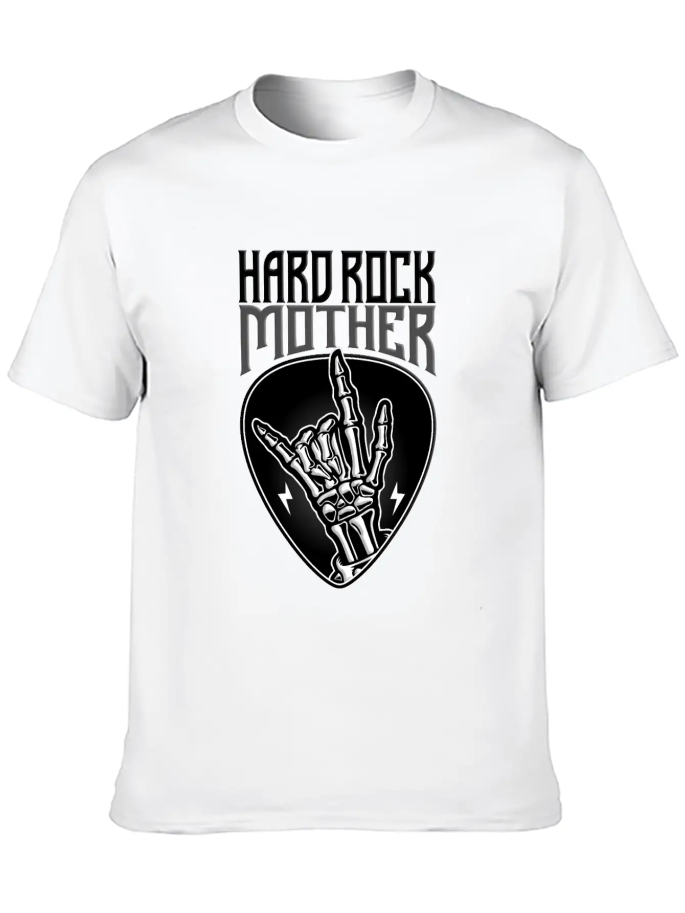 Hard Rock Mother Rock Hand Sign Unisex Short Sleeve Soft Cotton T-Shirt – Casual Everyday Wear