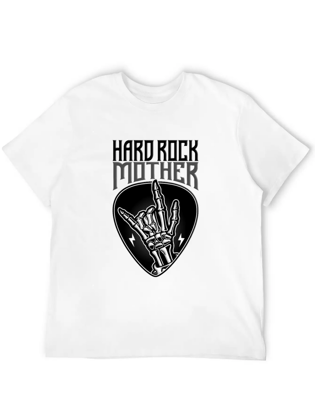 Hard Rock Mother Rock Hand Sign Unisex Short Sleeve Soft Cotton T-Shirt – Casual Everyday Wear
