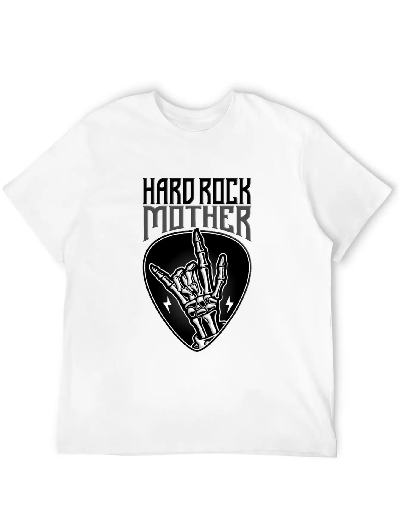 Hard Rock Mother Rock Hand Sign Unisex Short Sleeve Soft Cotton T-Shirt – Casual Everyday Wear