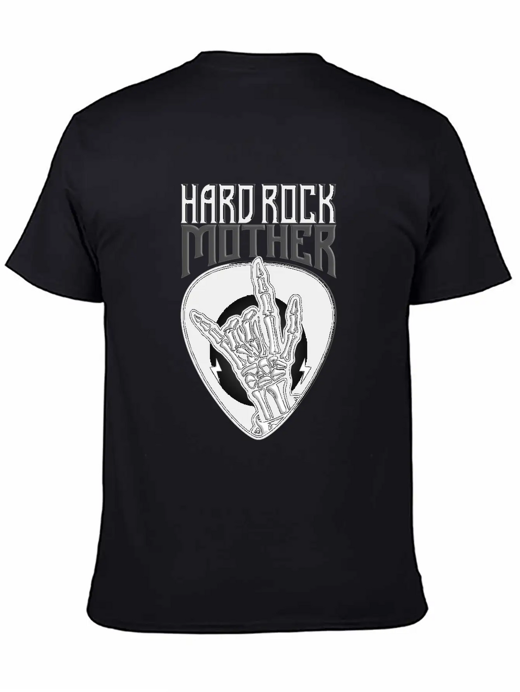 Hard Rock Mother Rock Hand Sign Unisex Short Sleeve Soft Cotton T-Shirt – Casual Everyday Wear