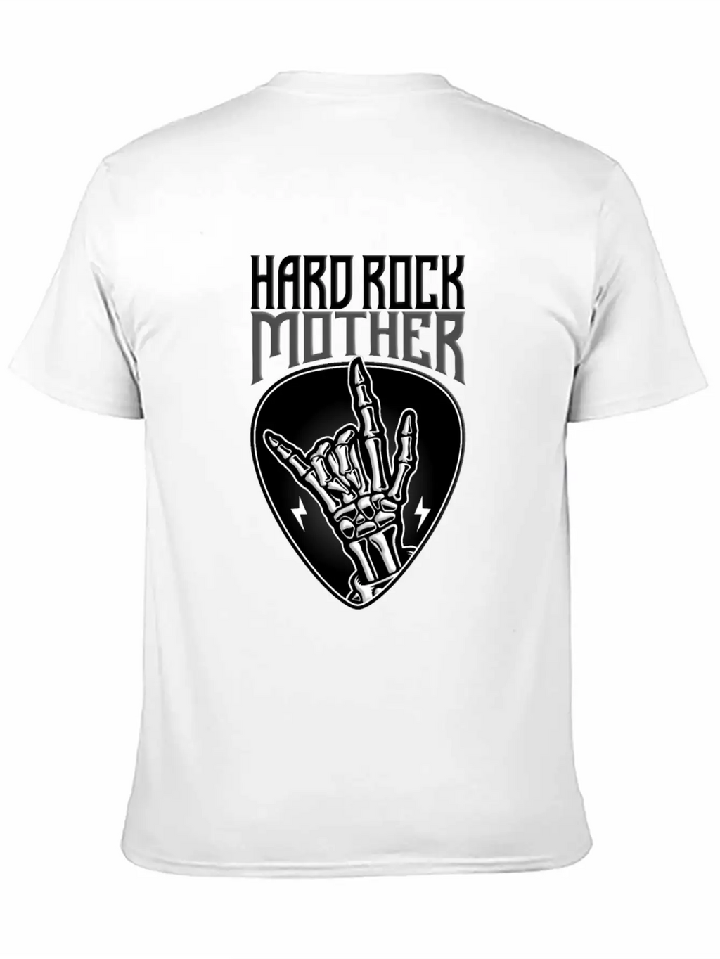 Hard Rock Mother Rock Hand Sign Unisex Short Sleeve Soft Cotton T-Shirt – Casual Everyday Wear