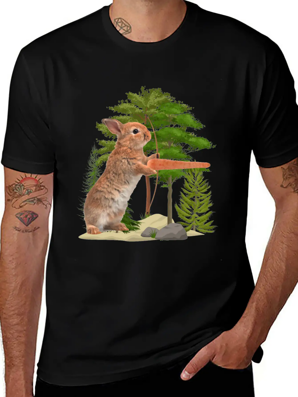 Hare Hunting Casual Graphic T-Shirt – Simple And Comfortable Daily Wear