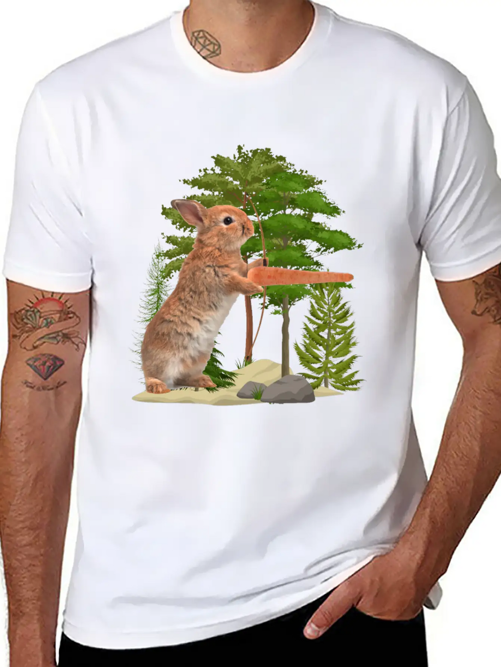 Hare Hunting Casual Graphic T-Shirt – Simple And Comfortable Daily Wear