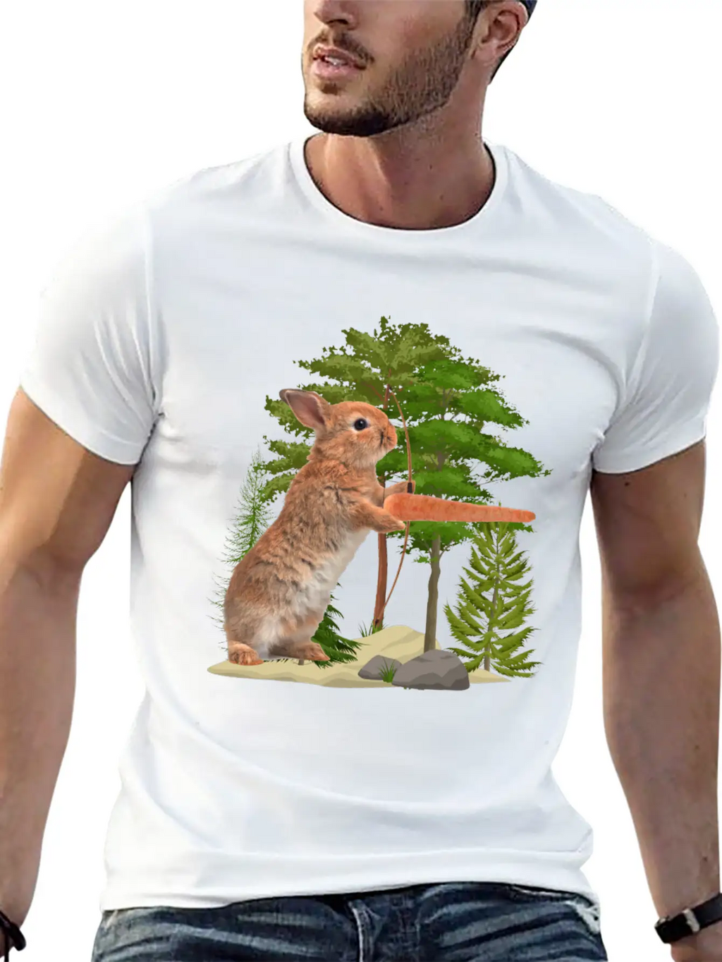 Hare Hunting Casual Graphic T-Shirt – Simple And Comfortable Daily Wear