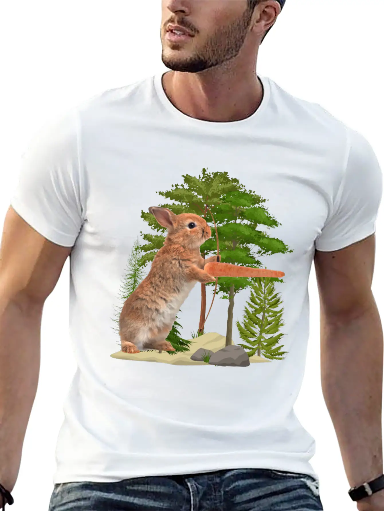 Hare Hunting Casual Graphic T-Shirt – Simple And Comfortable Daily Wear