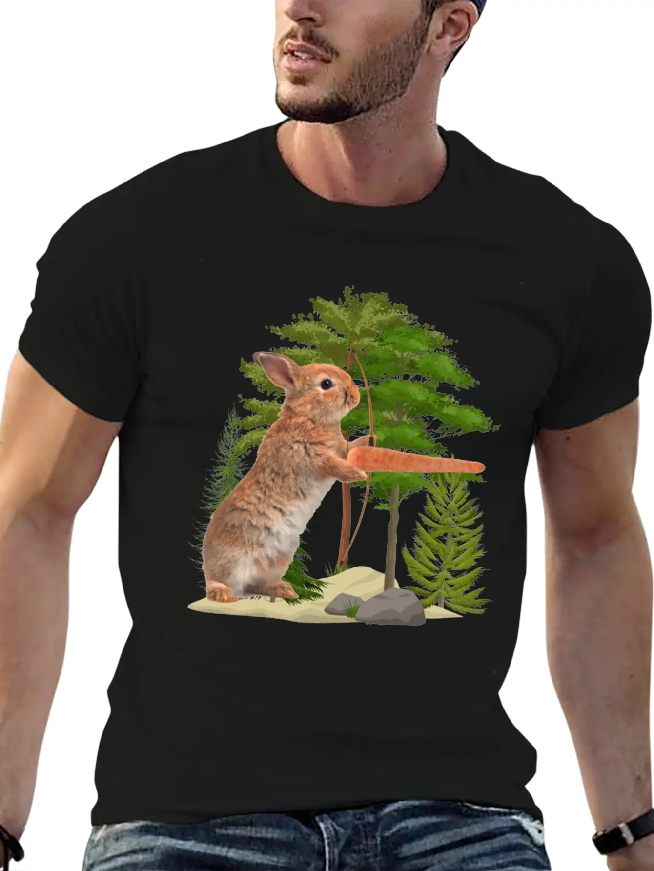 Hare Hunting Casual Graphic T-Shirt – Simple And Comfortable Daily Wear