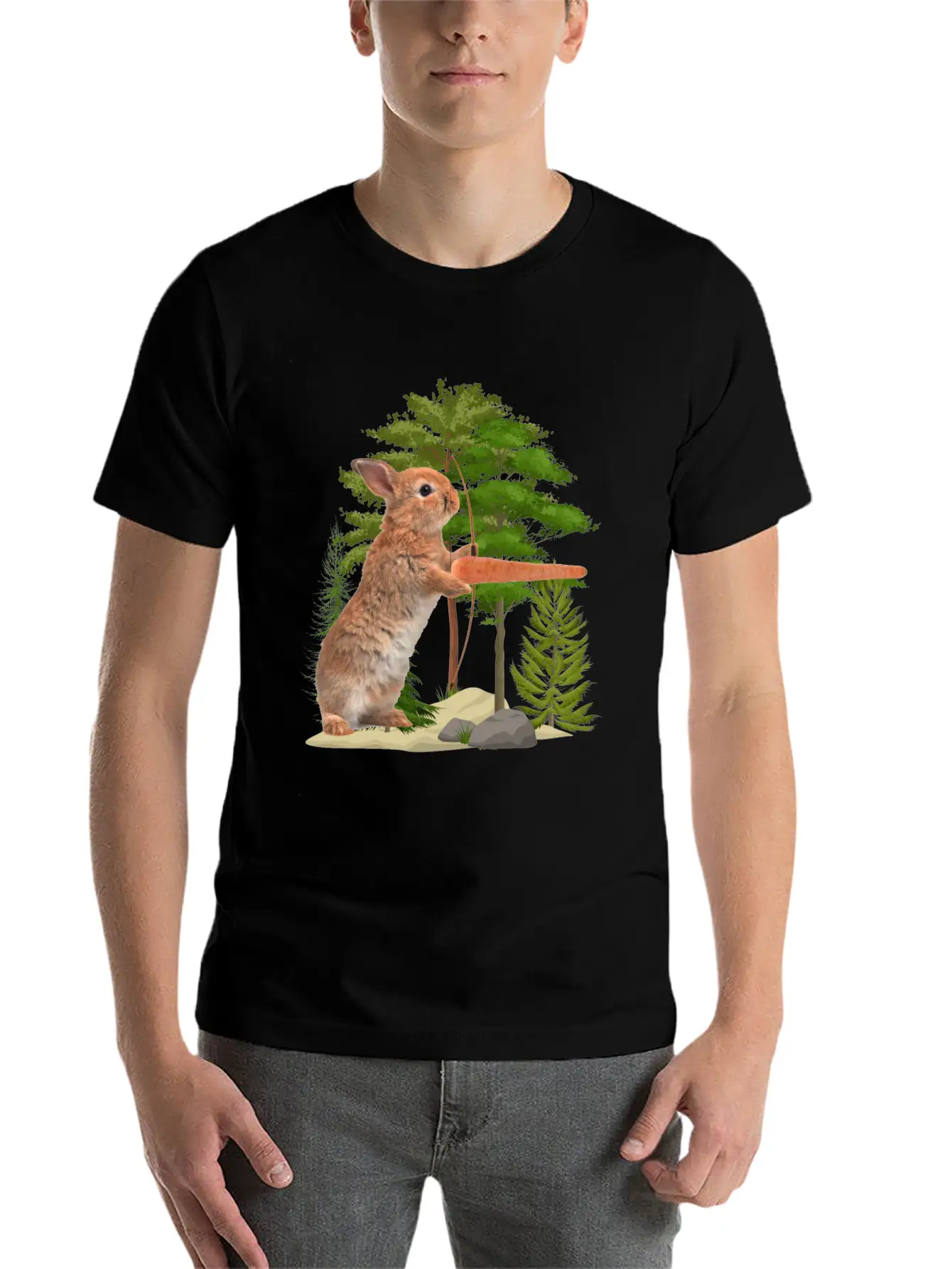 Hare Hunting Casual Graphic T-Shirt – Simple And Comfortable Daily Wear