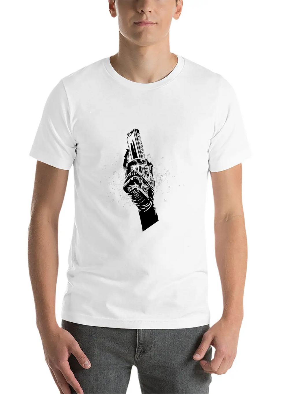 Harmonica Blues Mouth Organ Acoustic Instrument Breathable Soft Cotton T-Shirt – Timeless Casual Look