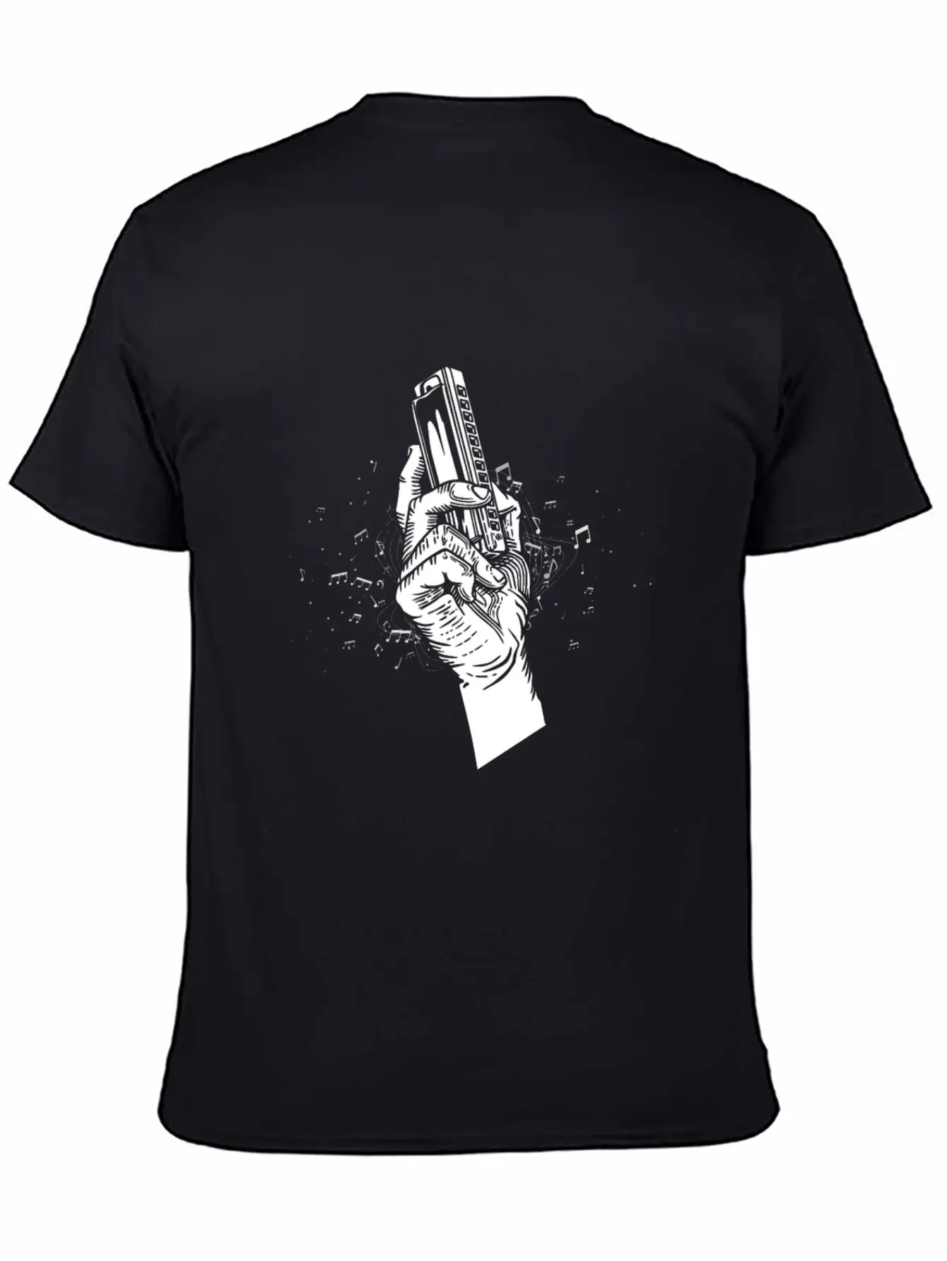 Harmonica Blues Mouth Organ Acoustic Instrument Breathable Soft Cotton T-Shirt – Timeless Casual Look