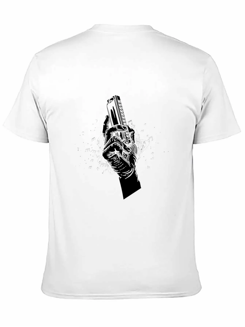 Harmonica Blues Mouth Organ Acoustic Instrument Breathable Soft Cotton T-Shirt – Timeless Casual Look