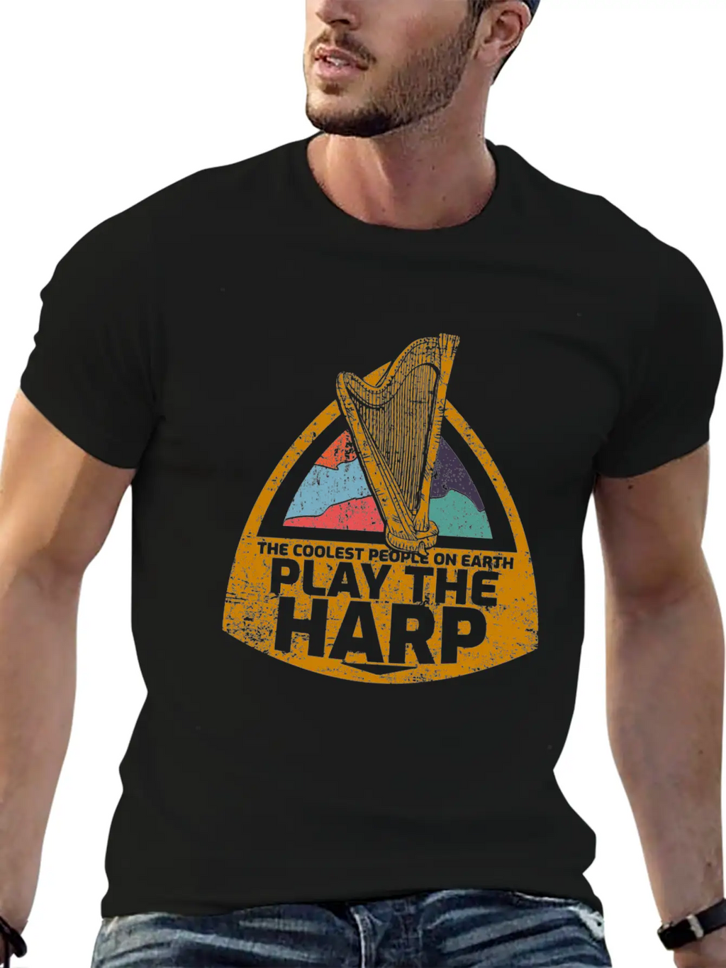 Harp Unisex Casual T-Shirt – Clean Design For Daily Comfort
