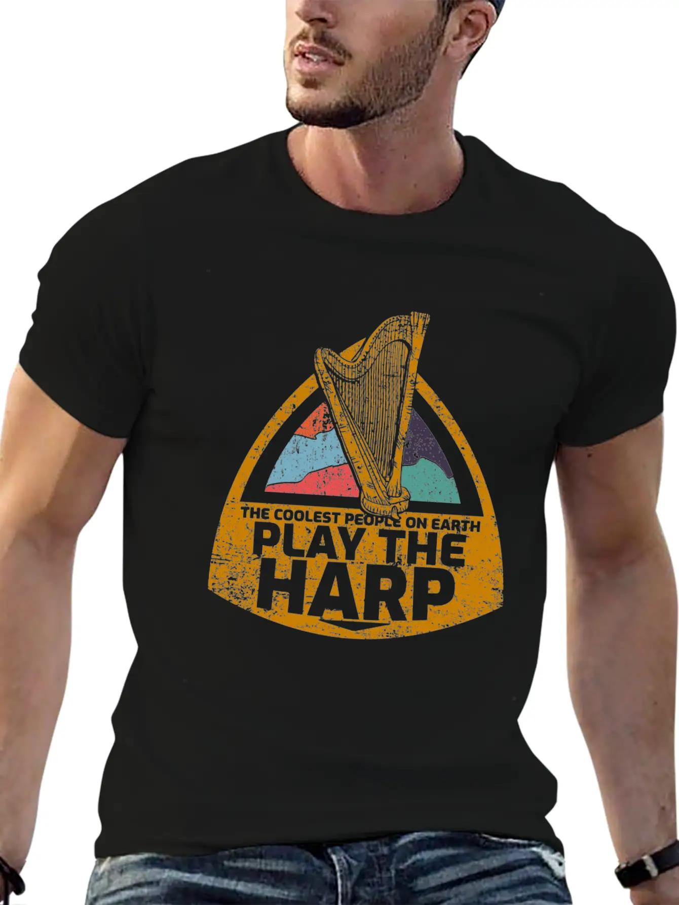 Harp Unisex Casual T-Shirt – Clean Design For Daily Comfort