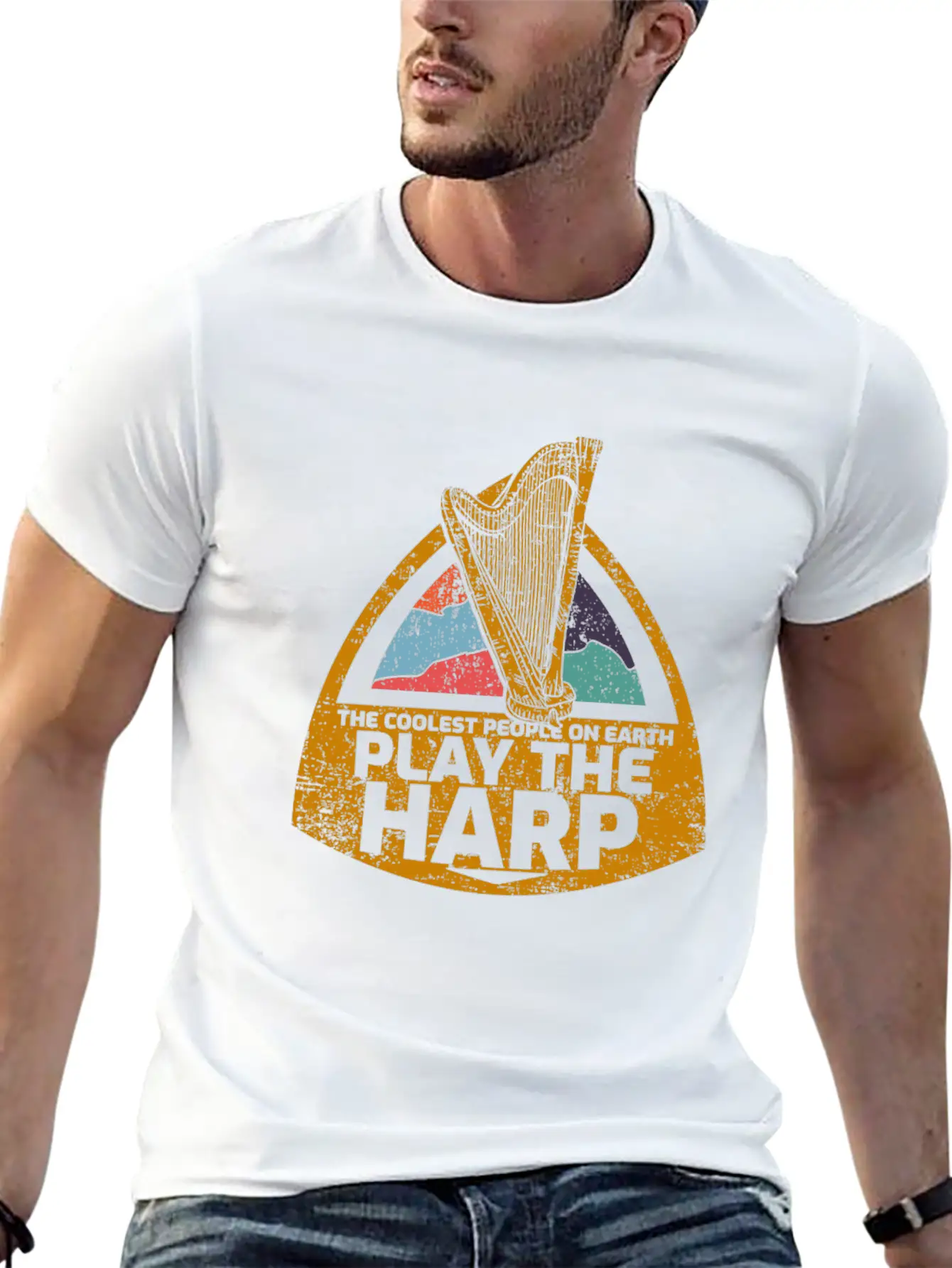Harp Unisex Casual T-Shirt – Clean Design For Daily Comfort