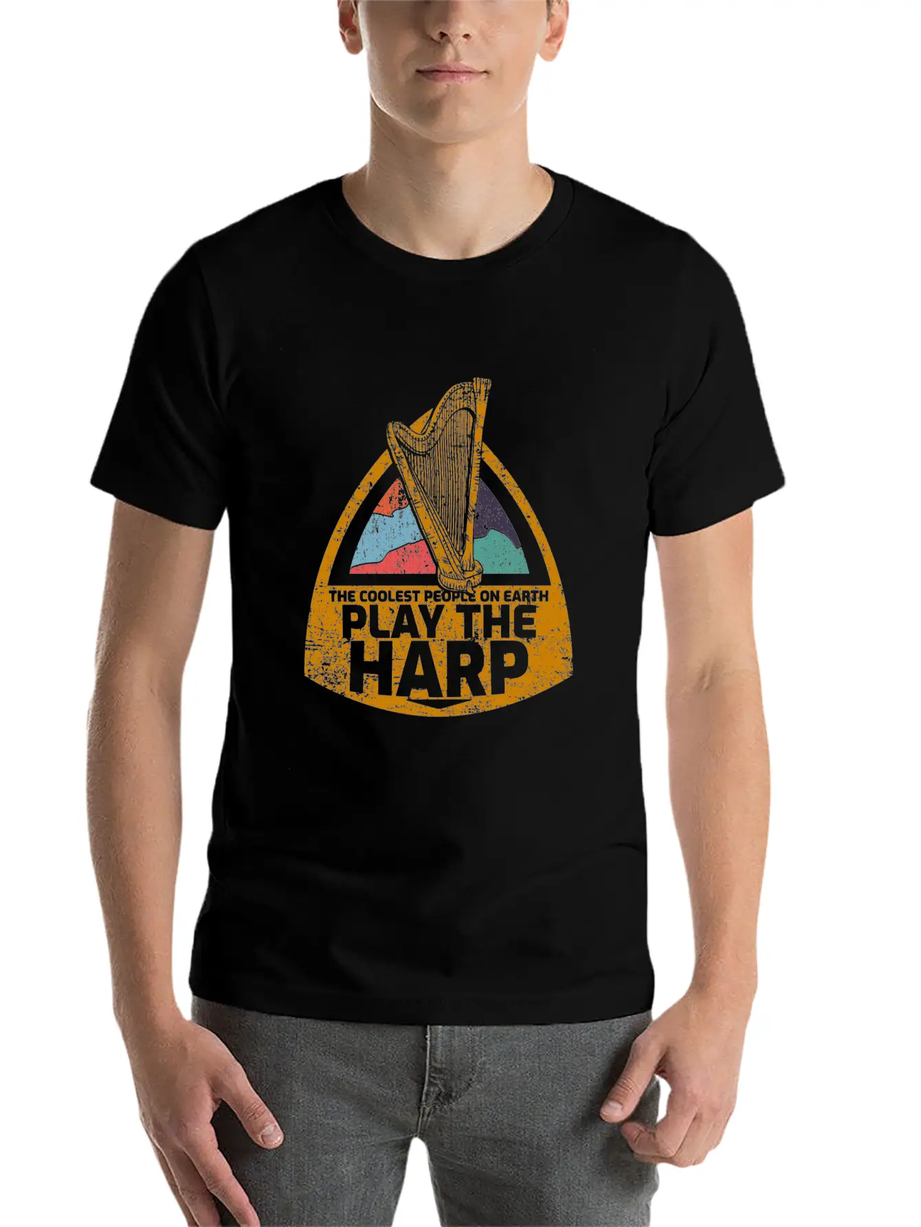 Harp Unisex Casual T-Shirt – Clean Design For Daily Comfort