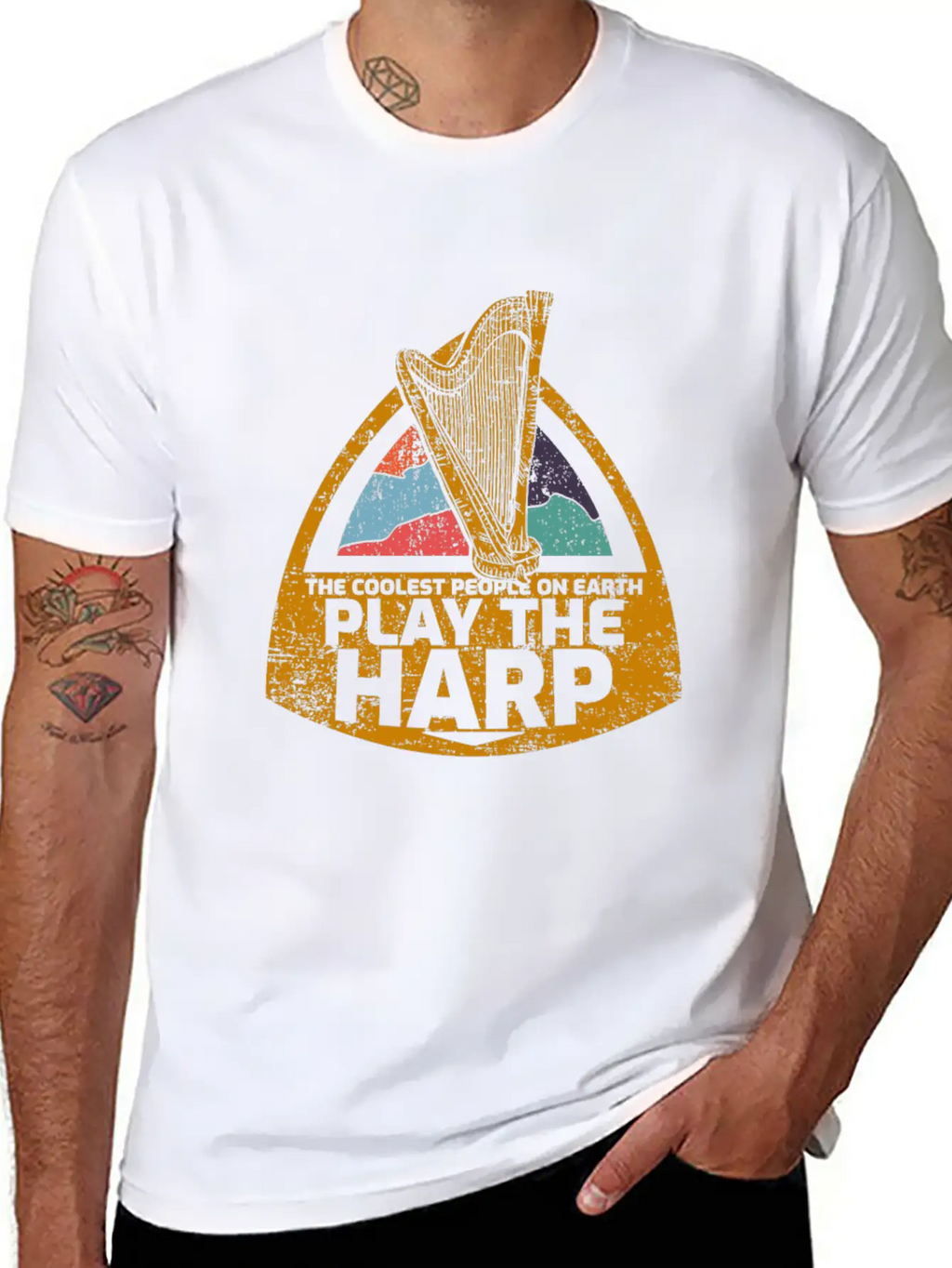 Harp Unisex Casual T-Shirt – Clean Design For Daily Comfort