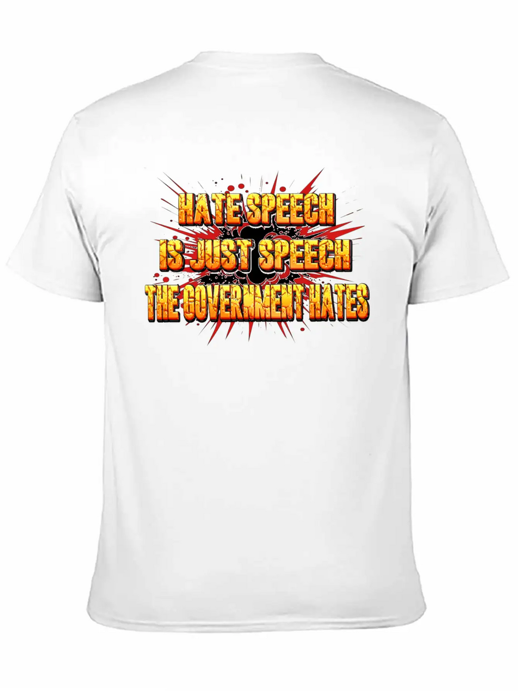 HATE SPEECH Unisex Short Sleeve Soft Cotton T-Shirt – Casual Everyday Wear