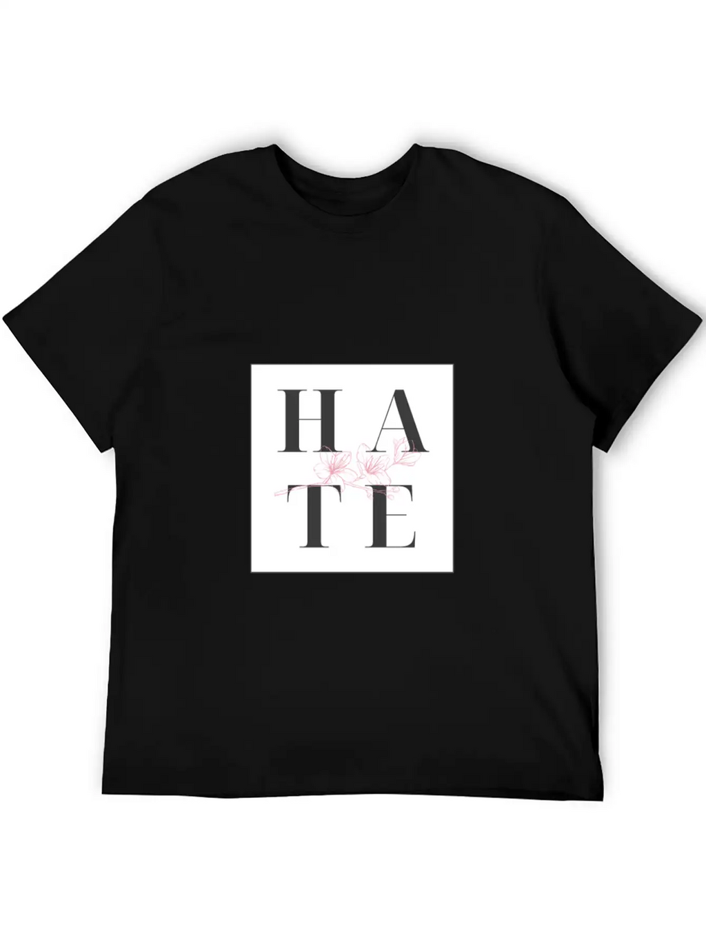 Hate Unisex Short Sleeve Soft Cotton T-Shirt – Casual Everyday Wear