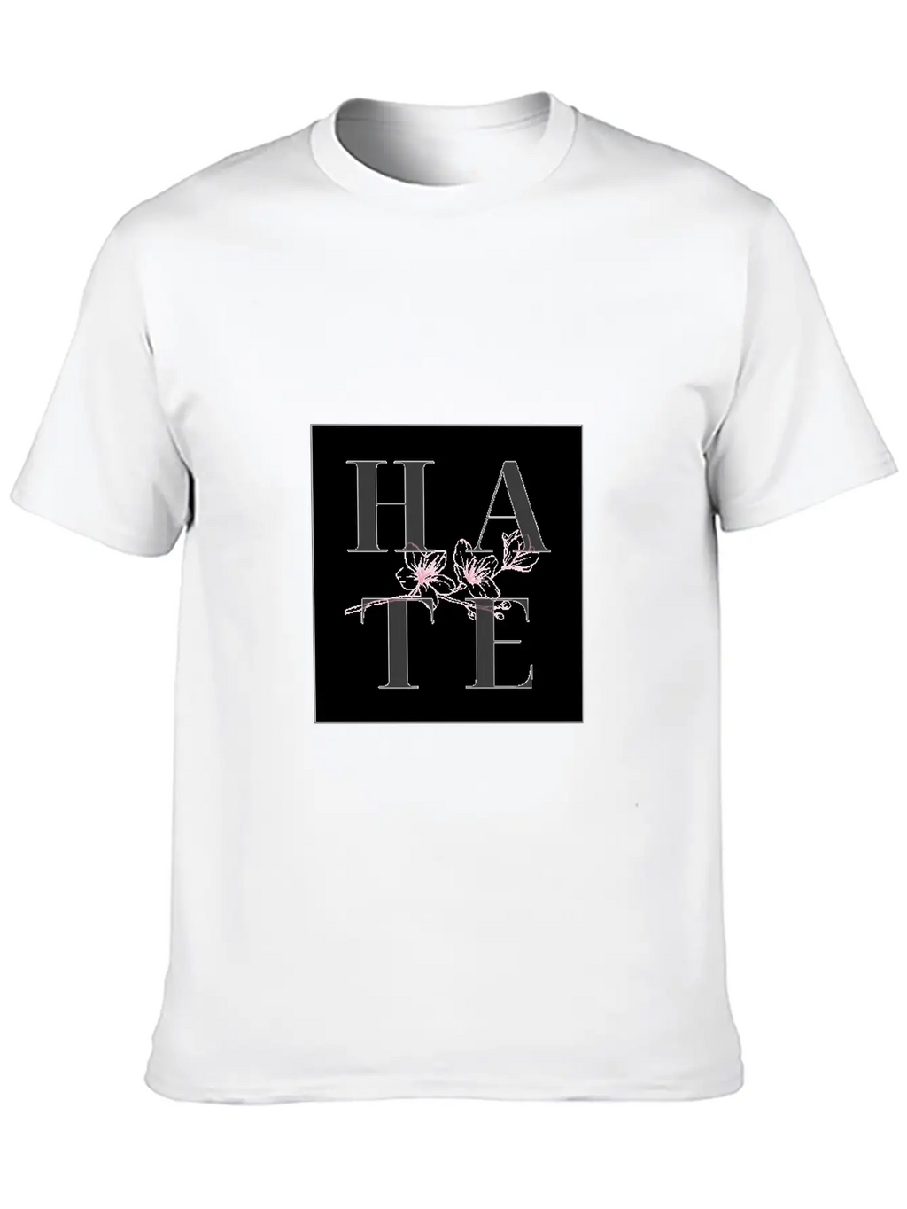 Hate Unisex Short Sleeve Soft Cotton T-Shirt – Casual Everyday Wear