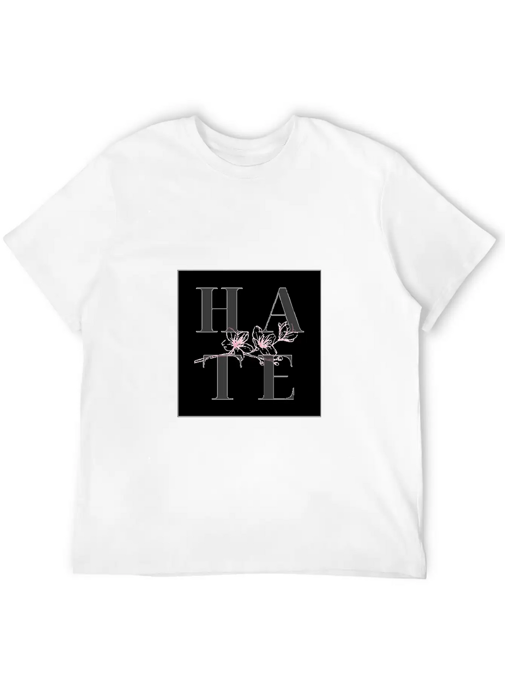 Hate Unisex Short Sleeve Soft Cotton T-Shirt – Casual Everyday Wear