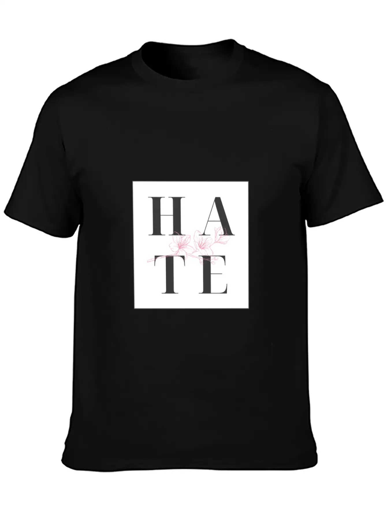 Hate Unisex Short Sleeve Soft Cotton T-Shirt – Casual Everyday Wear