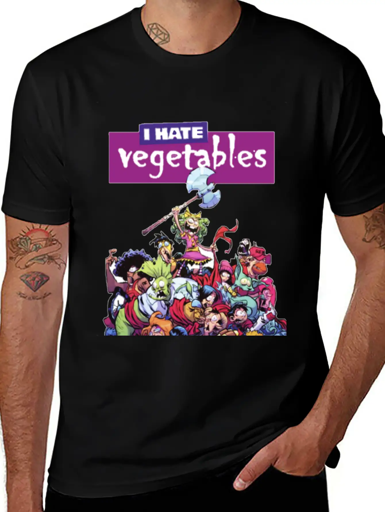 Hate Veggies Unisex Casual T-Shirt – Clean Design For Daily Comfort