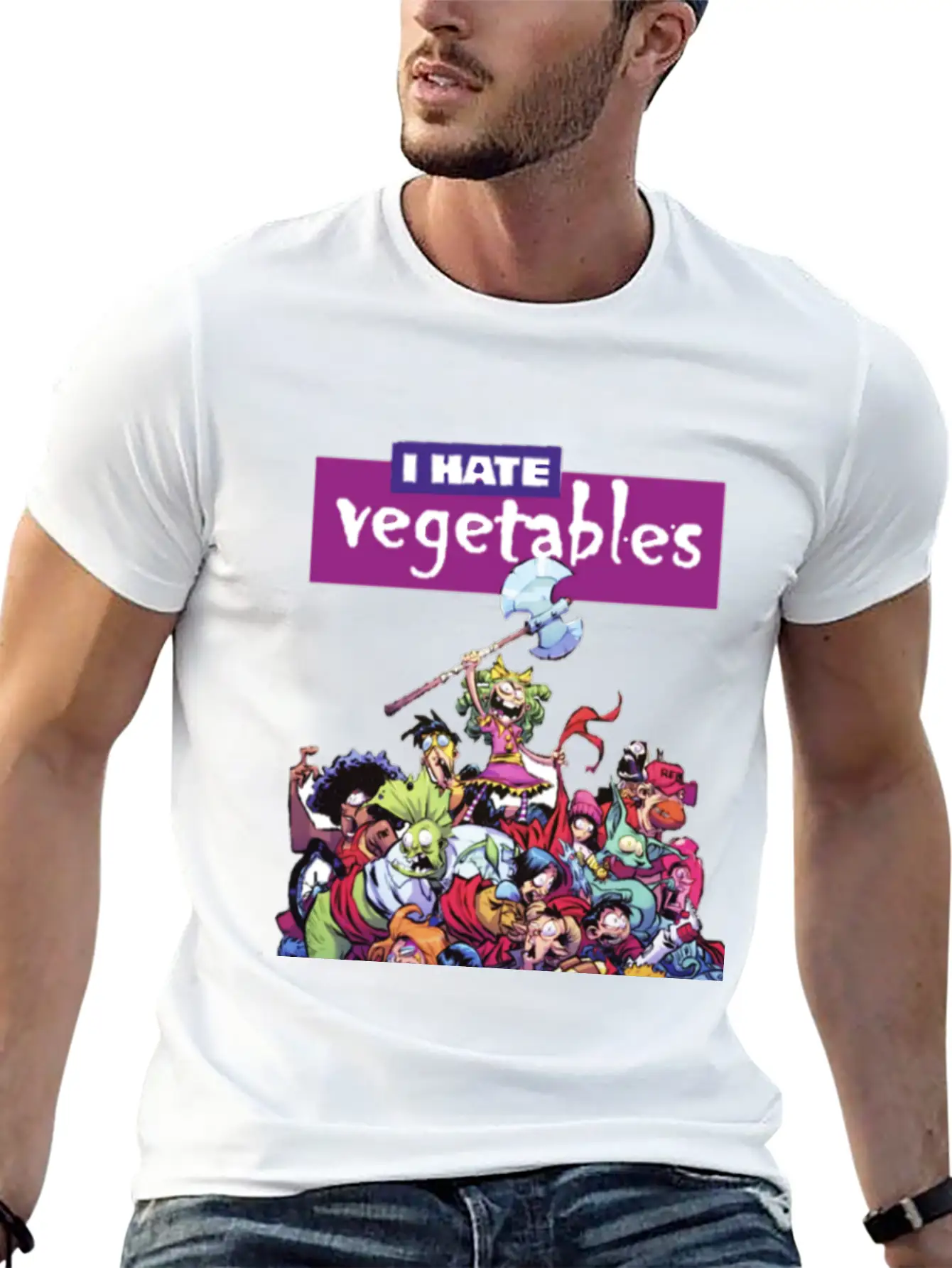 Hate Veggies Unisex Casual T-Shirt – Clean Design For Daily Comfort