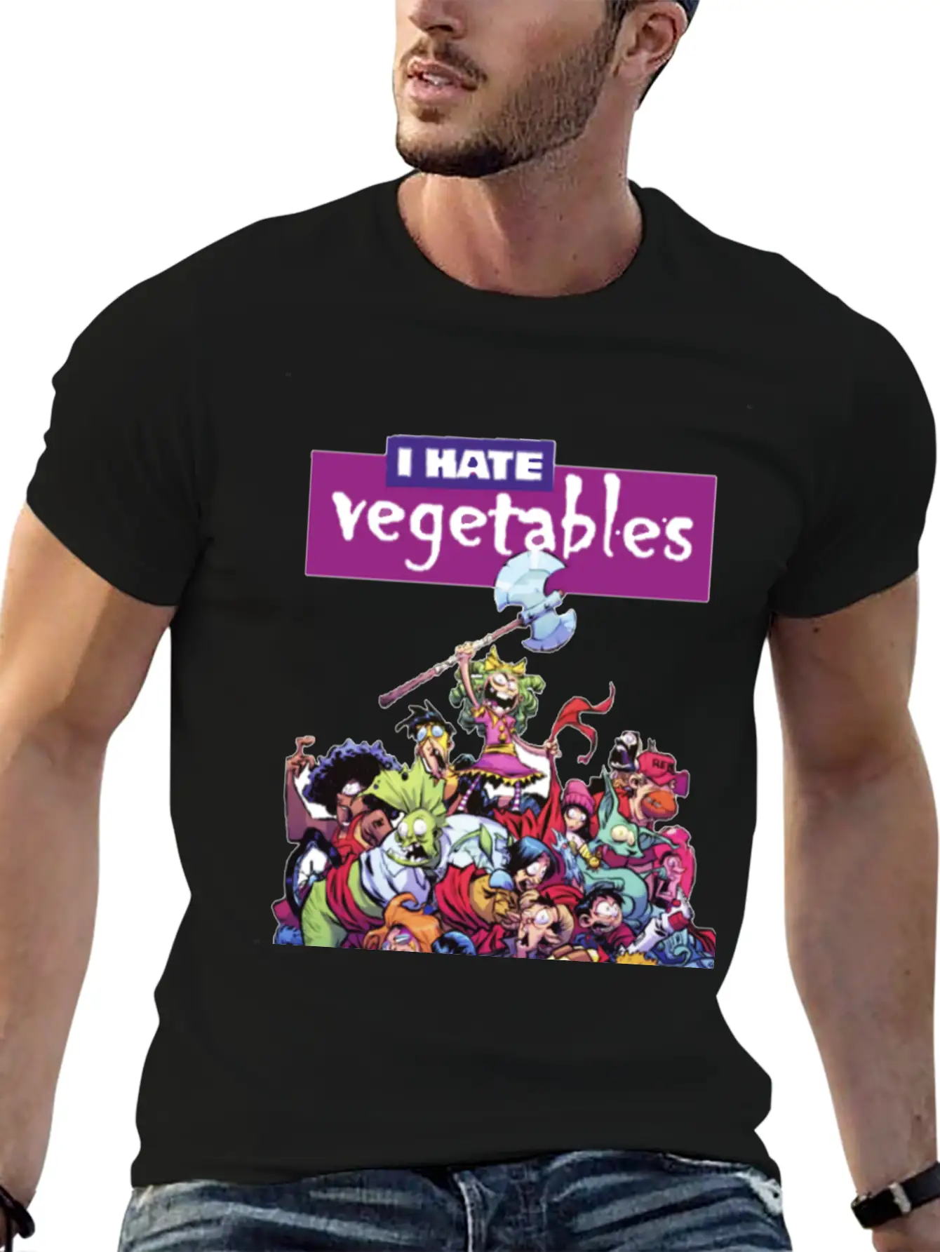 Hate Veggies Unisex Casual T-Shirt – Clean Design For Daily Comfort