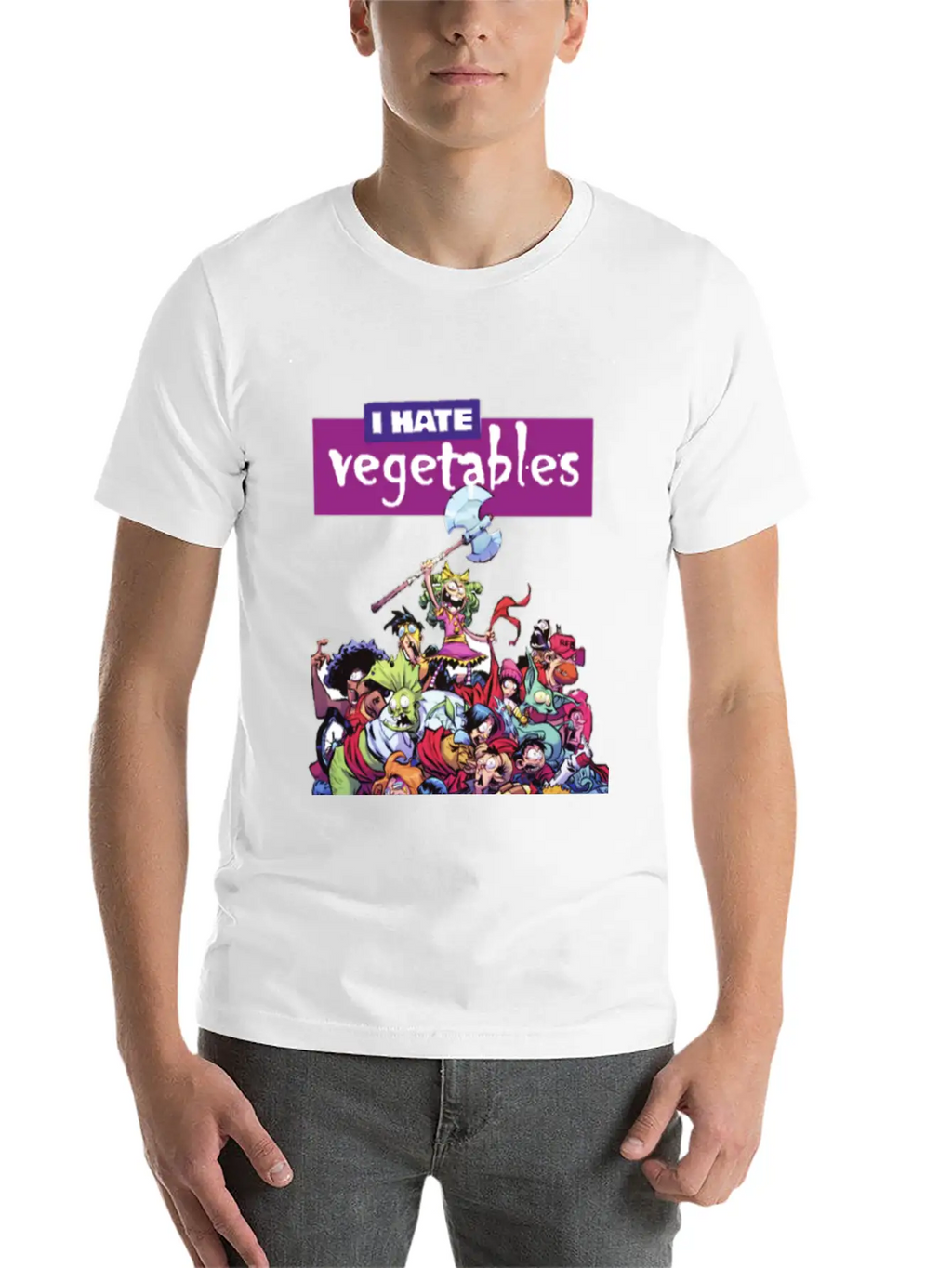 Hate Veggies Unisex Casual T-Shirt – Clean Design For Daily Comfort