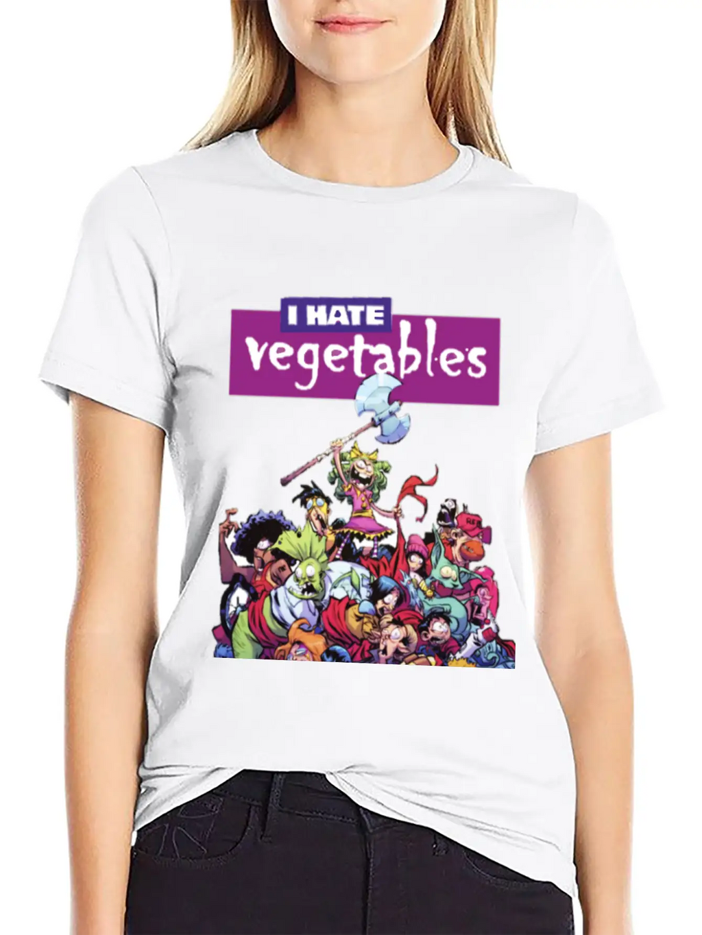 Hate Veggies Unisex Casual T-Shirt – Clean Design For Daily Comfort
